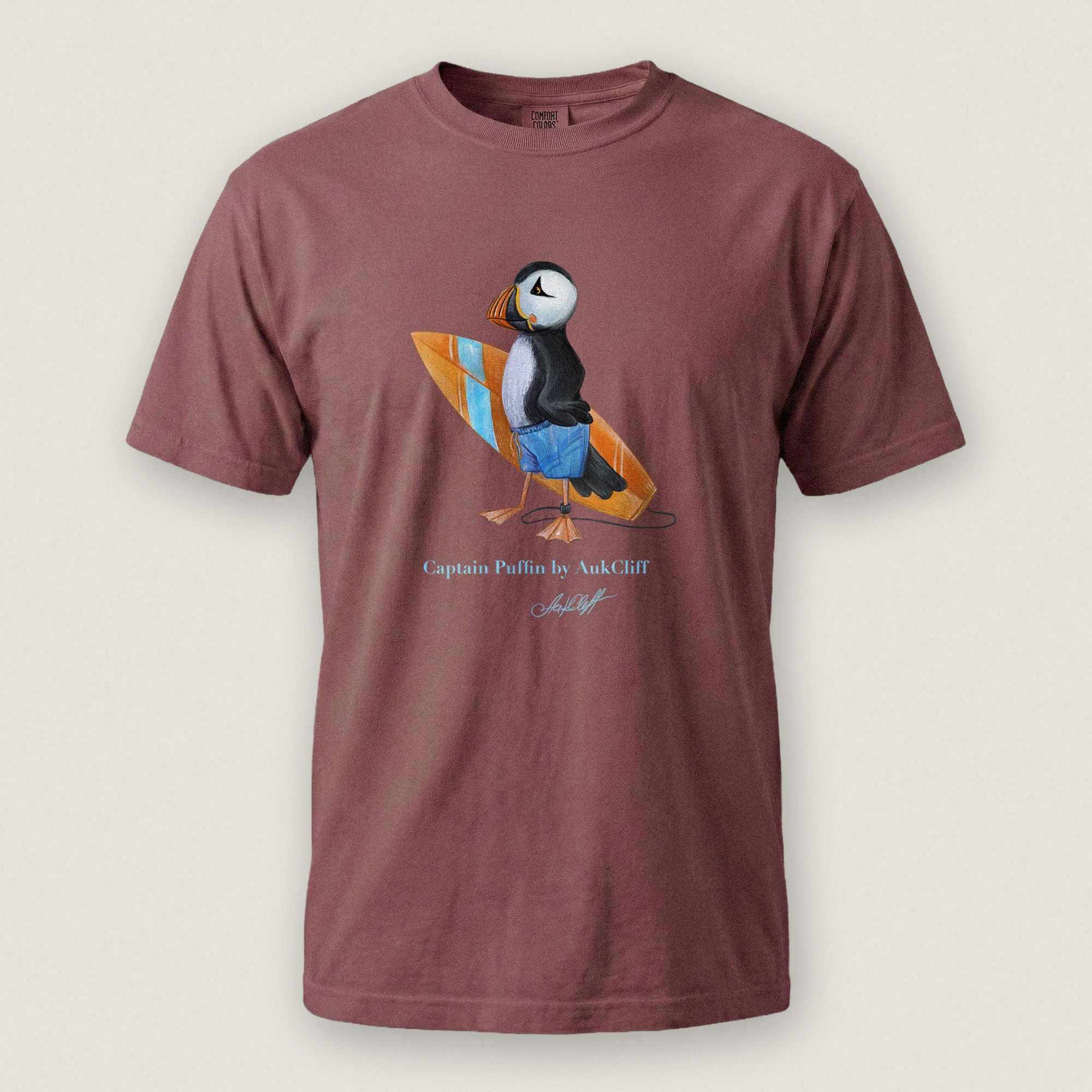 AukCliff Captain Puffin T-shirt Brick / S Captain Puffin™ Surfer Comfort Colors T-Shirt