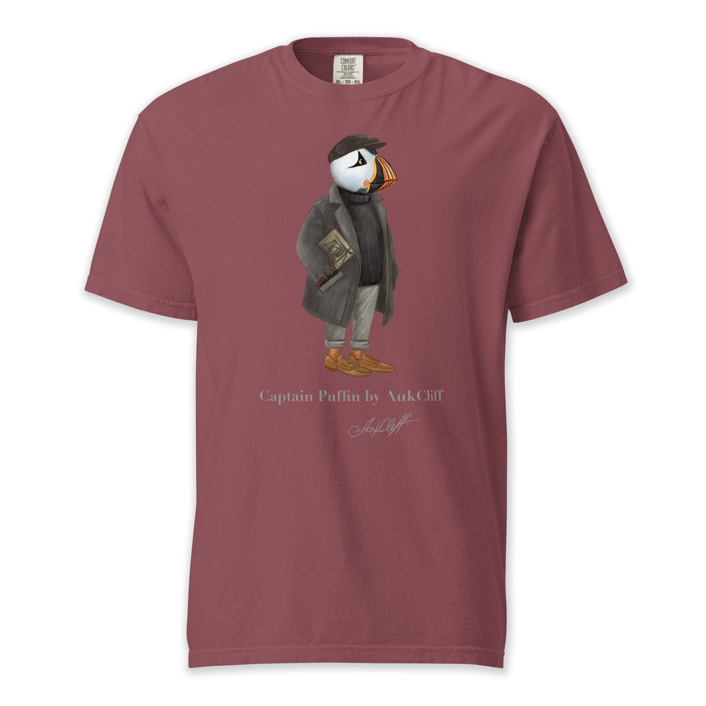 AukCliff Captain Puffin T-shirt Brick / S Captain Puffin™ “The Curator” Comfort Colors T-Shirt