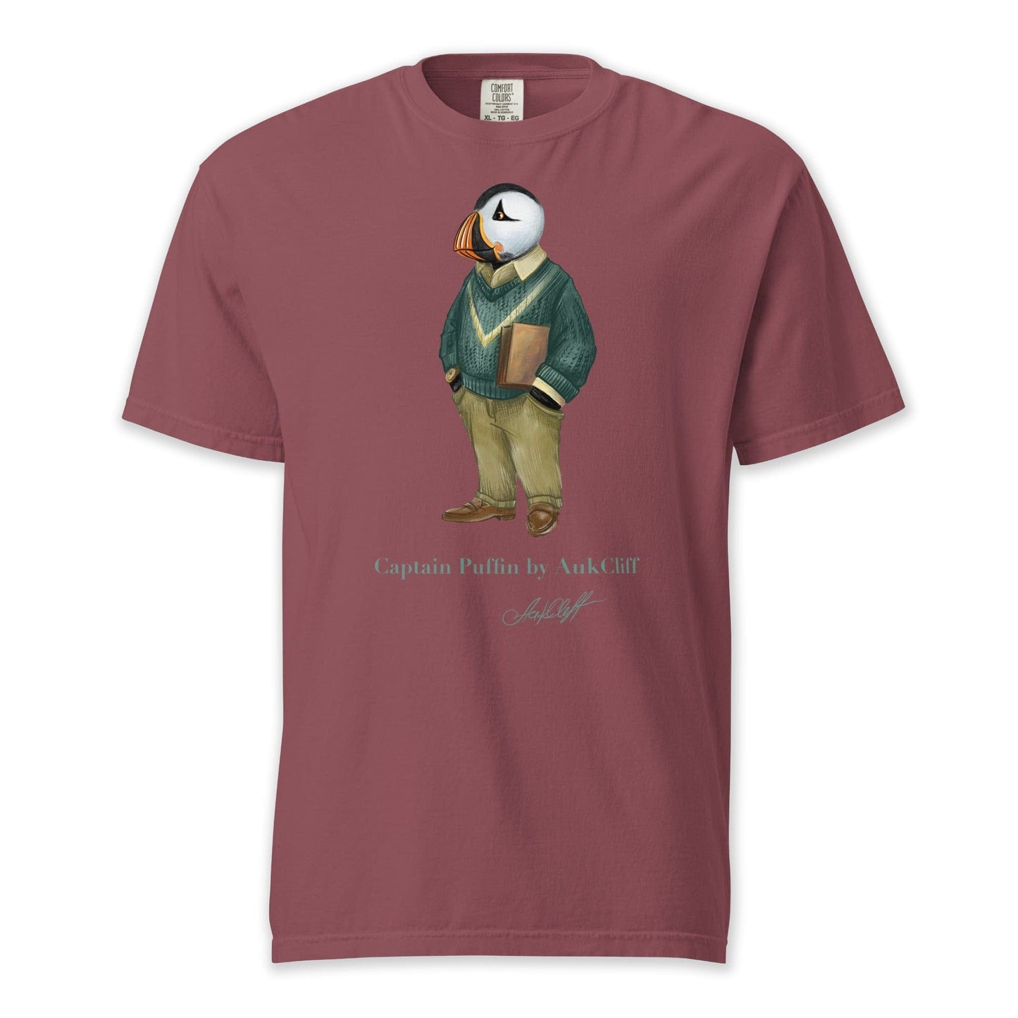AukCliff Captain Puffin T-shirt Brick / S Captain Puffin™ “The Ivy League” Comfort Colors T-Shirt