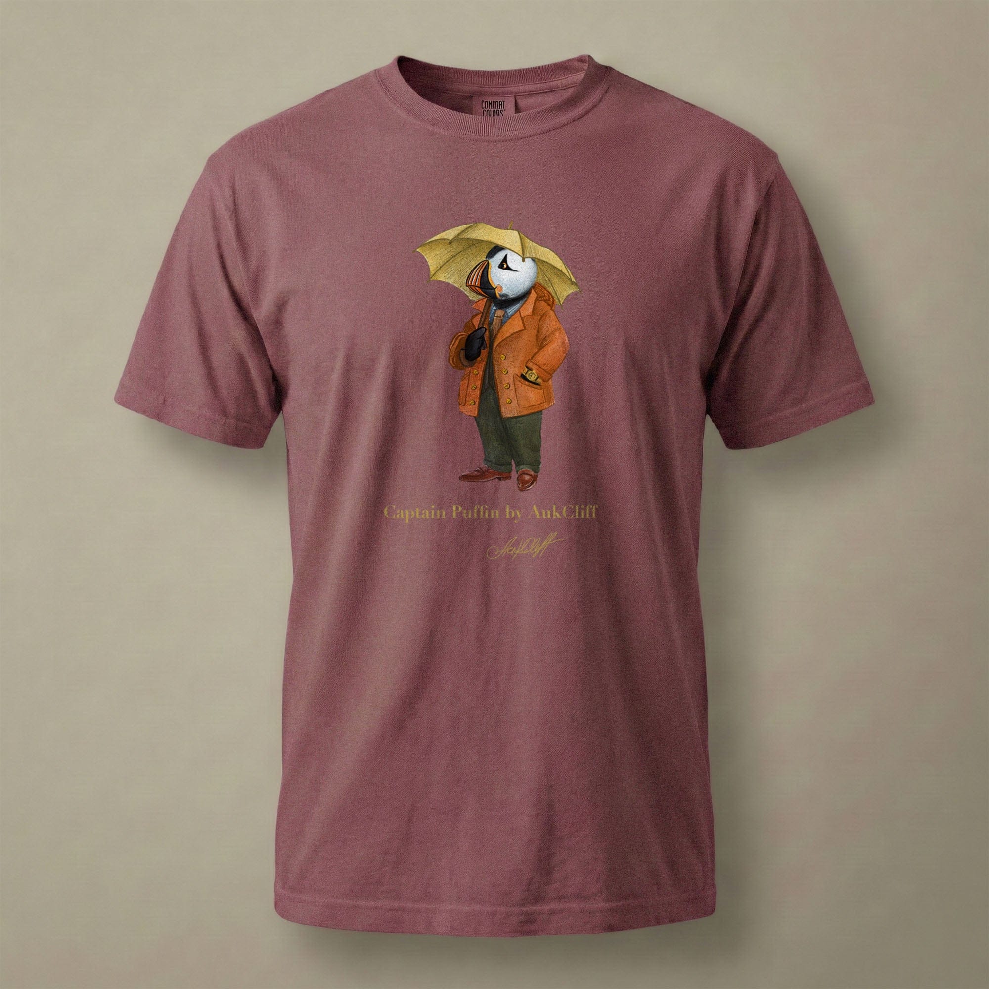 AukCliff Captain Puffin T-shirt Brick / S Captain Puffin™ “The Spring Wanderer” T-Shirt