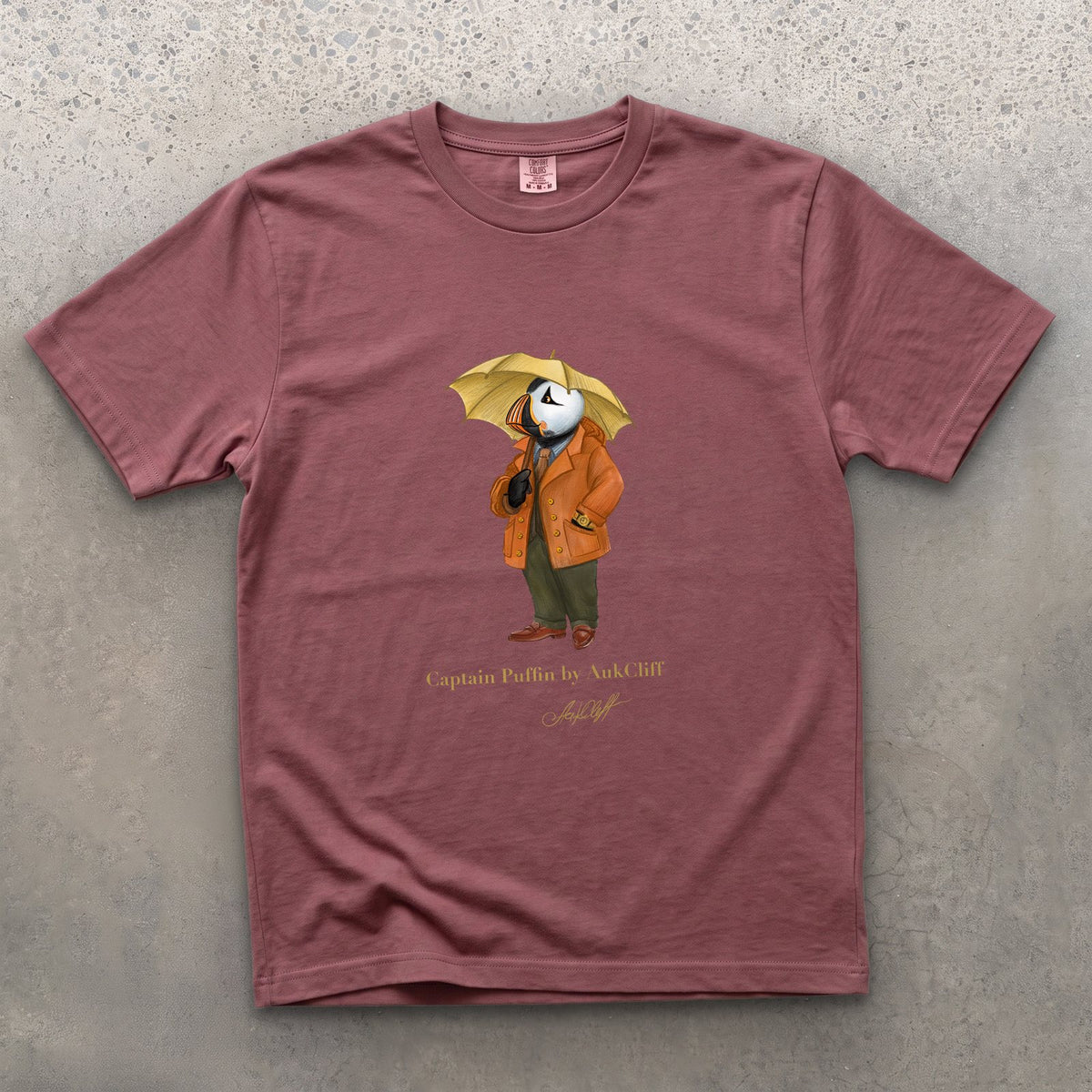 AukCliff Captain Puffin T-shirt Brick / S Captain Puffin™ “The Spring Wanderer” T-Shirt