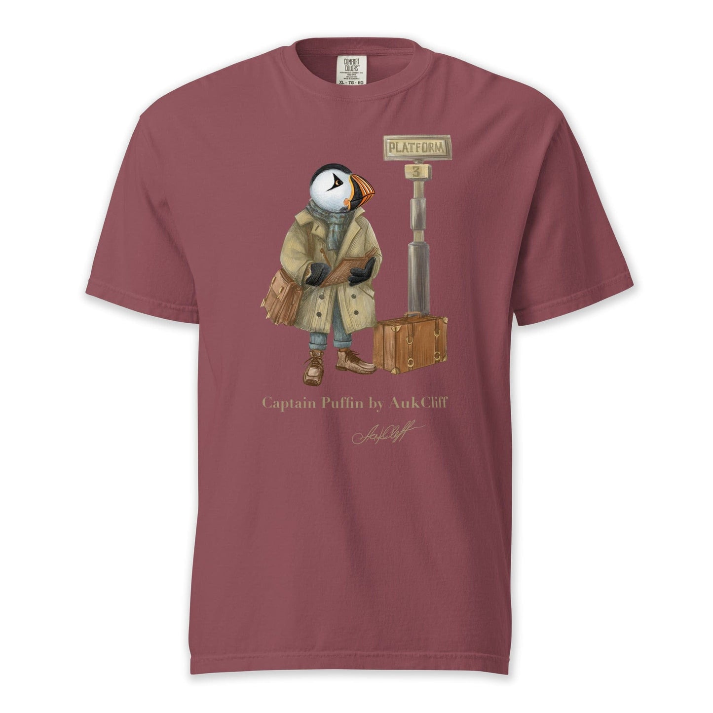 AukCliff Captain Puffin T-shirt Brick / S Captain Puffin™ “The Storyteller” Comfort Colors T-Shirt