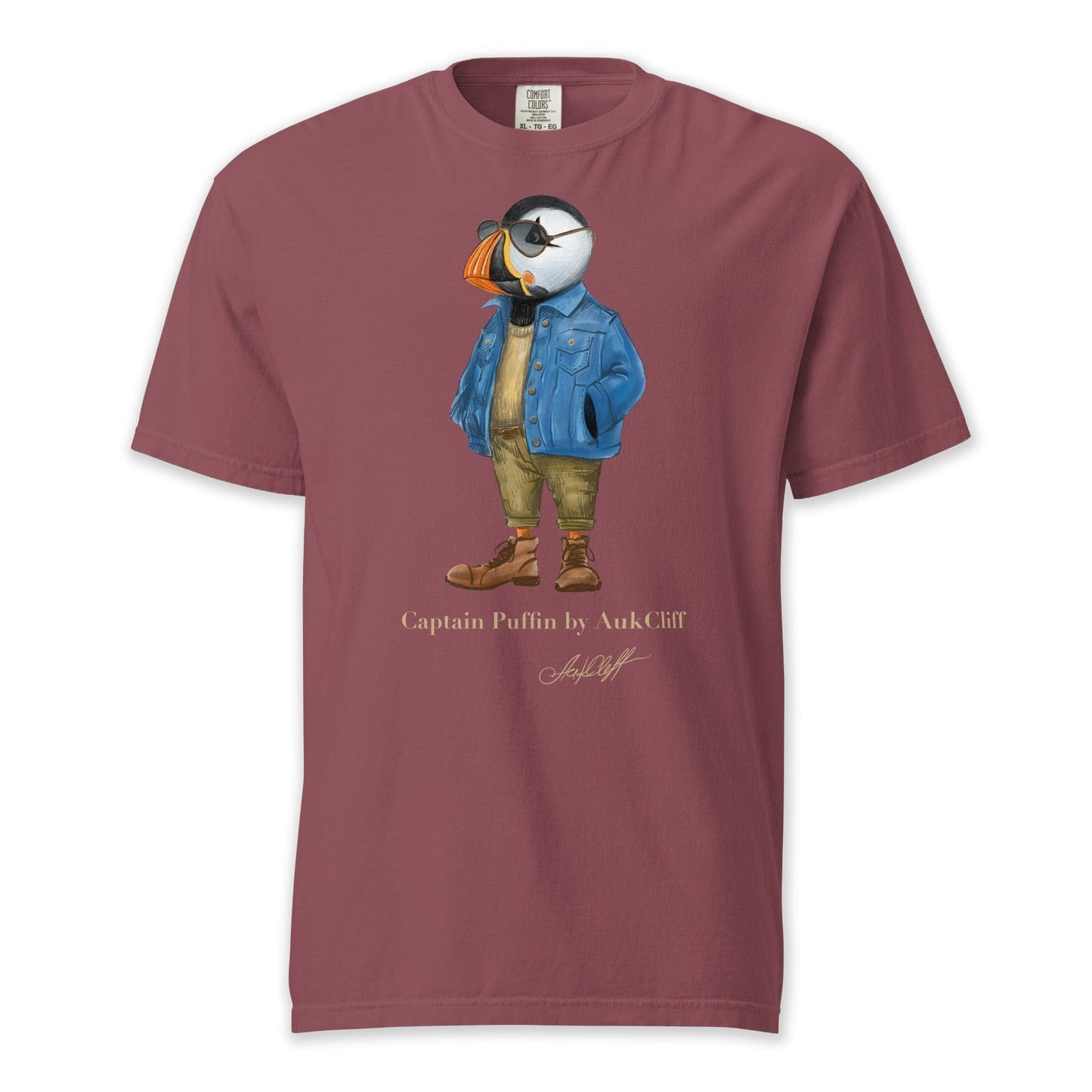 AukCliff Captain Puffin T-shirt Brick / S Captain Puffin™ “The Wanderer” Comfort Colors -Shirt