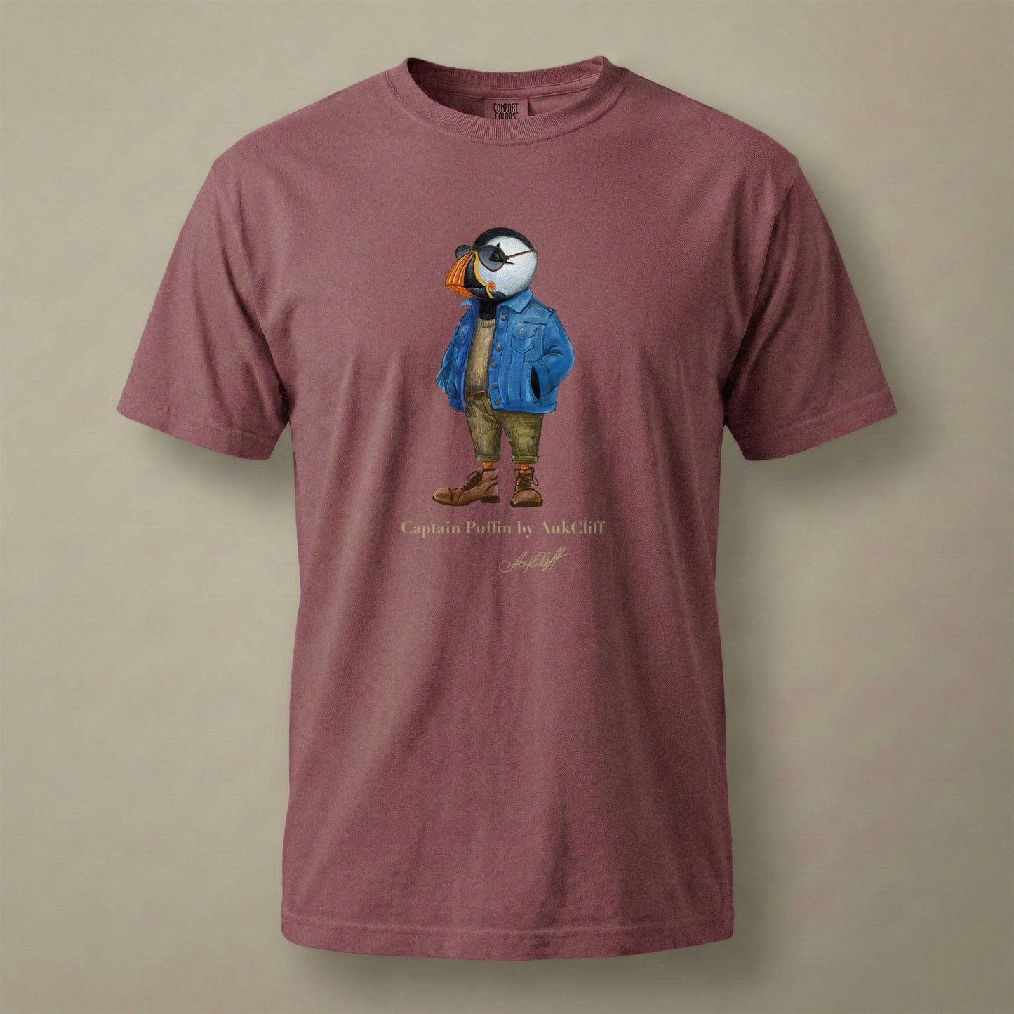 AukCliff Captain Puffin T-shirt Brick / S Captain Puffin™ “The Wanderer” Comfort Colors -Shirt