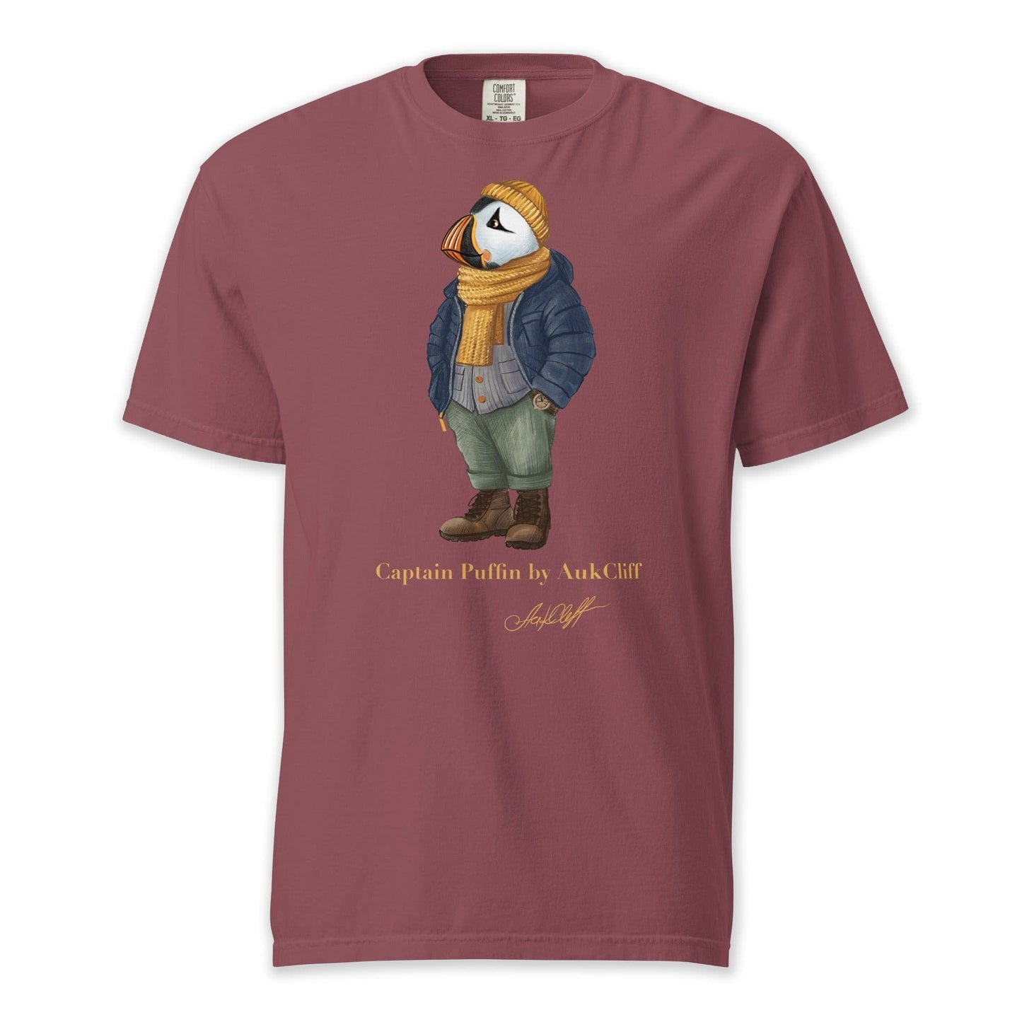 AukCliff Captain Puffin T-shirt Brick / S Captain Puffin™ “The Winter Wanderer” Comfort Colors T-Shirt