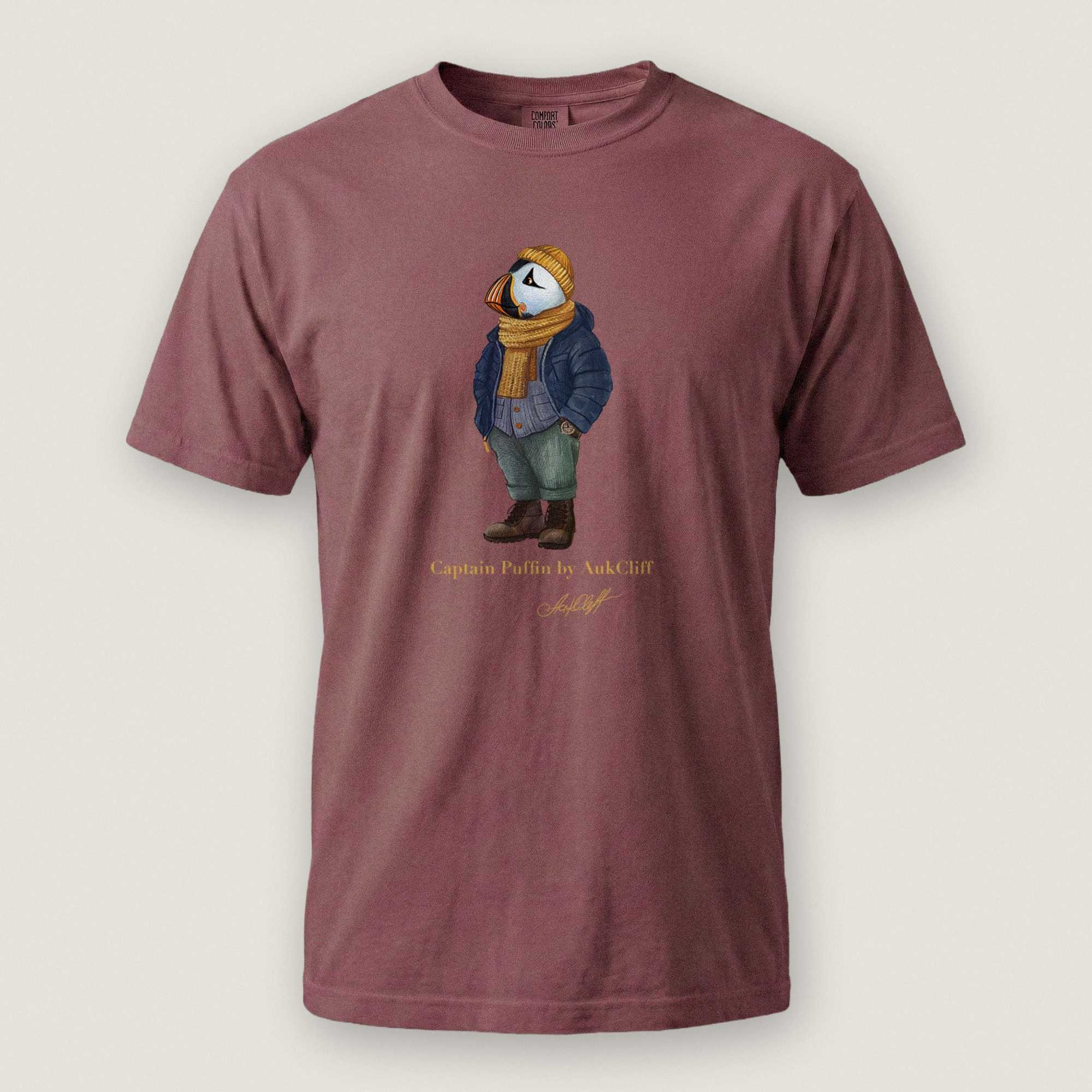 AukCliff Captain Puffin T-shirt Brick / S Captain Puffin™ “The Winter Wanderer” Comfort Colors T-Shirt