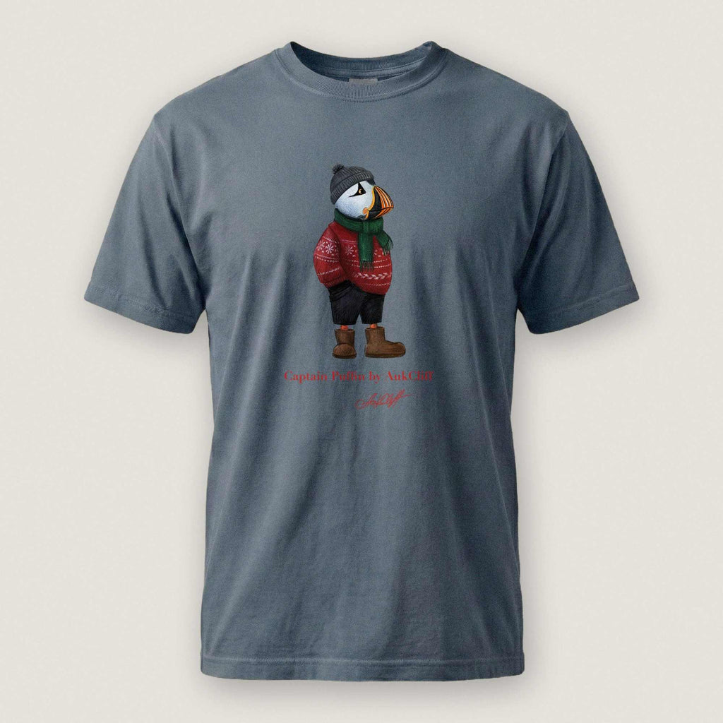 AukCliff Captain Puffin T-shirt Captain Puffin™ “Festive Puffin” Comfort Colors T-Shirt
