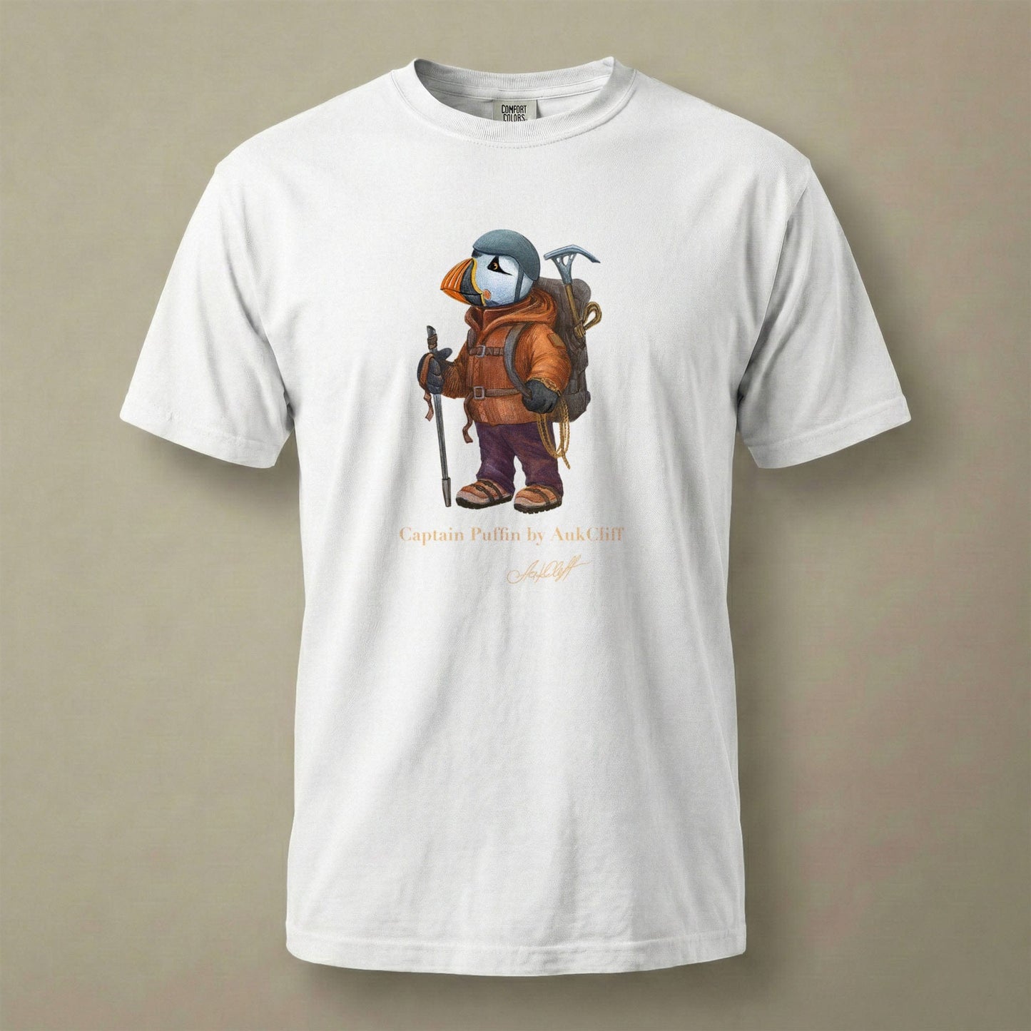 AukCliff Captain Puffin T-shirt Captain Puffin™ Mountaineer Comfort Colors T-Shirt