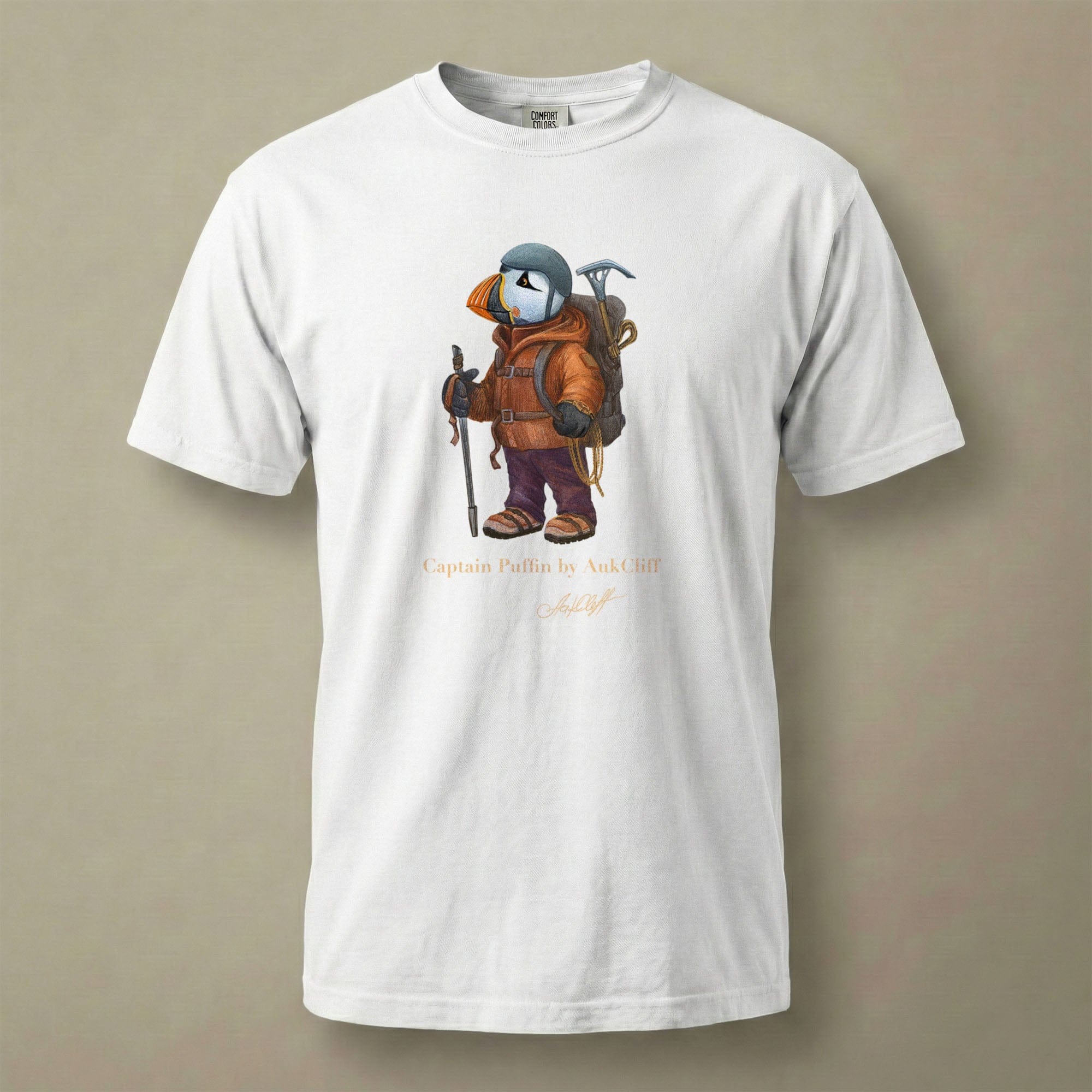 AukCliff Captain Puffin T-shirt Captain Puffin™ Mountaineer Comfort Colors T-Shirt