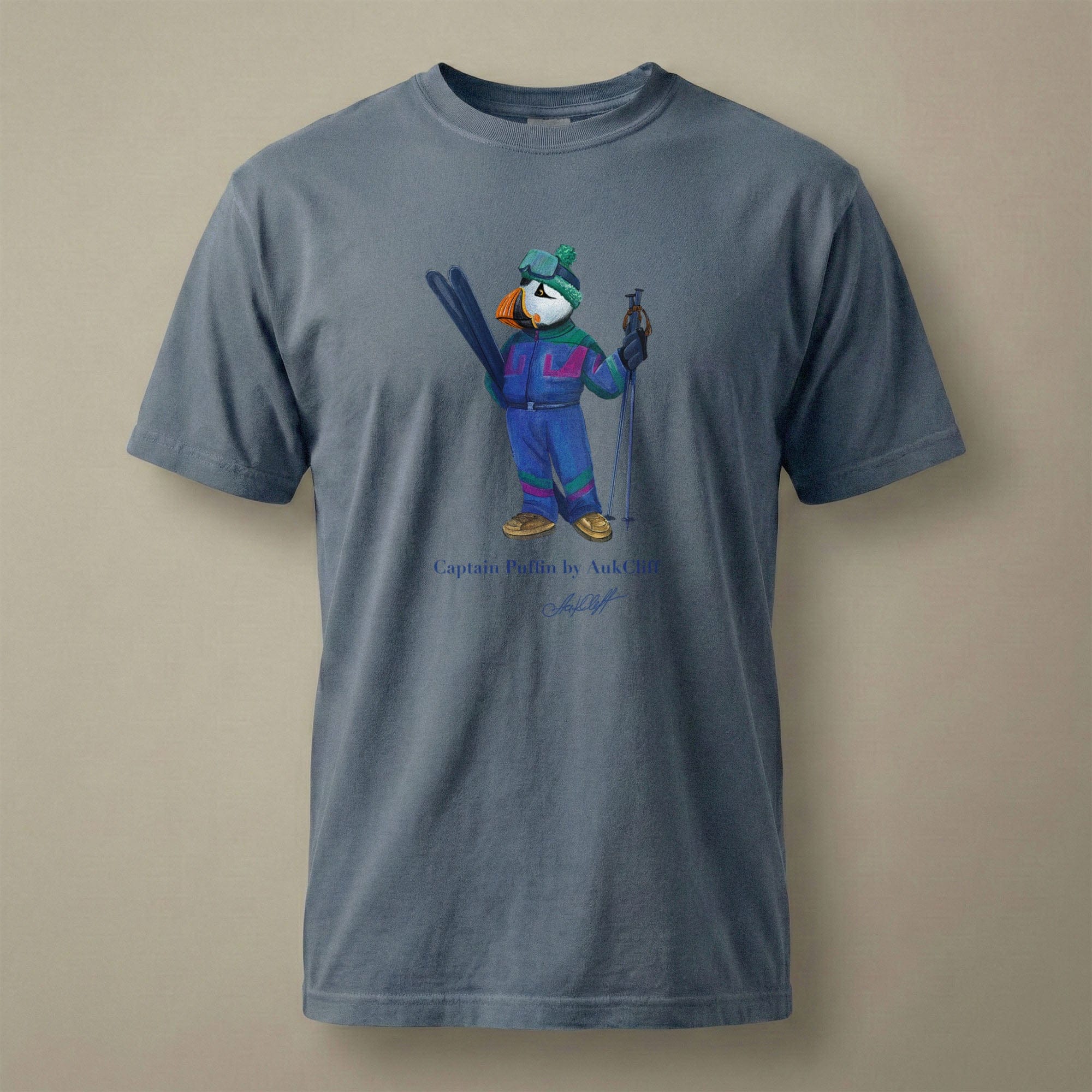 AukCliff Captain Puffin T-shirt Captain Puffin™ Retro Ski Comfort Colors T-Shirt