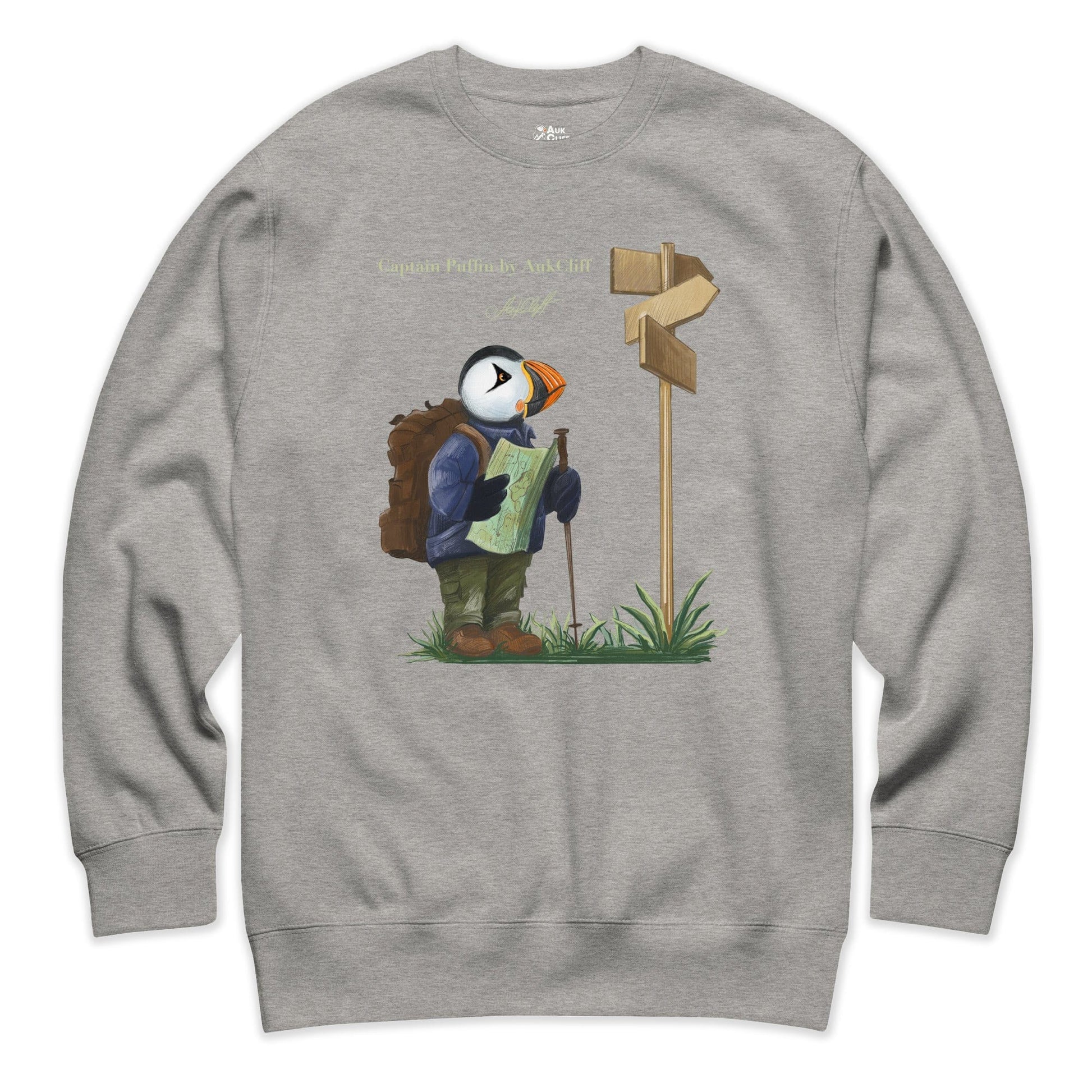 AukCliff Captain Puffin T-shirt Carbon Grey / S Captain Puffin™ Hiker Sweatshirt