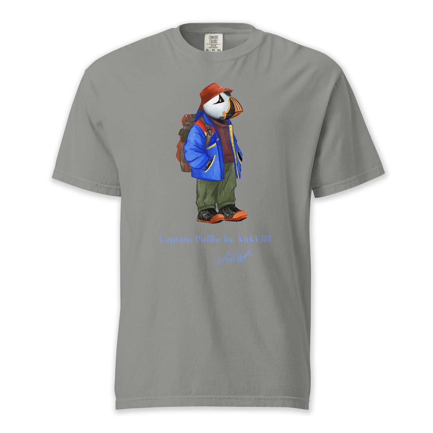 AukCliff Captain Puffin T-shirt Grey / S Captain Puffin™ 90’s Outdoor Style Comfort Colors T-Shirt