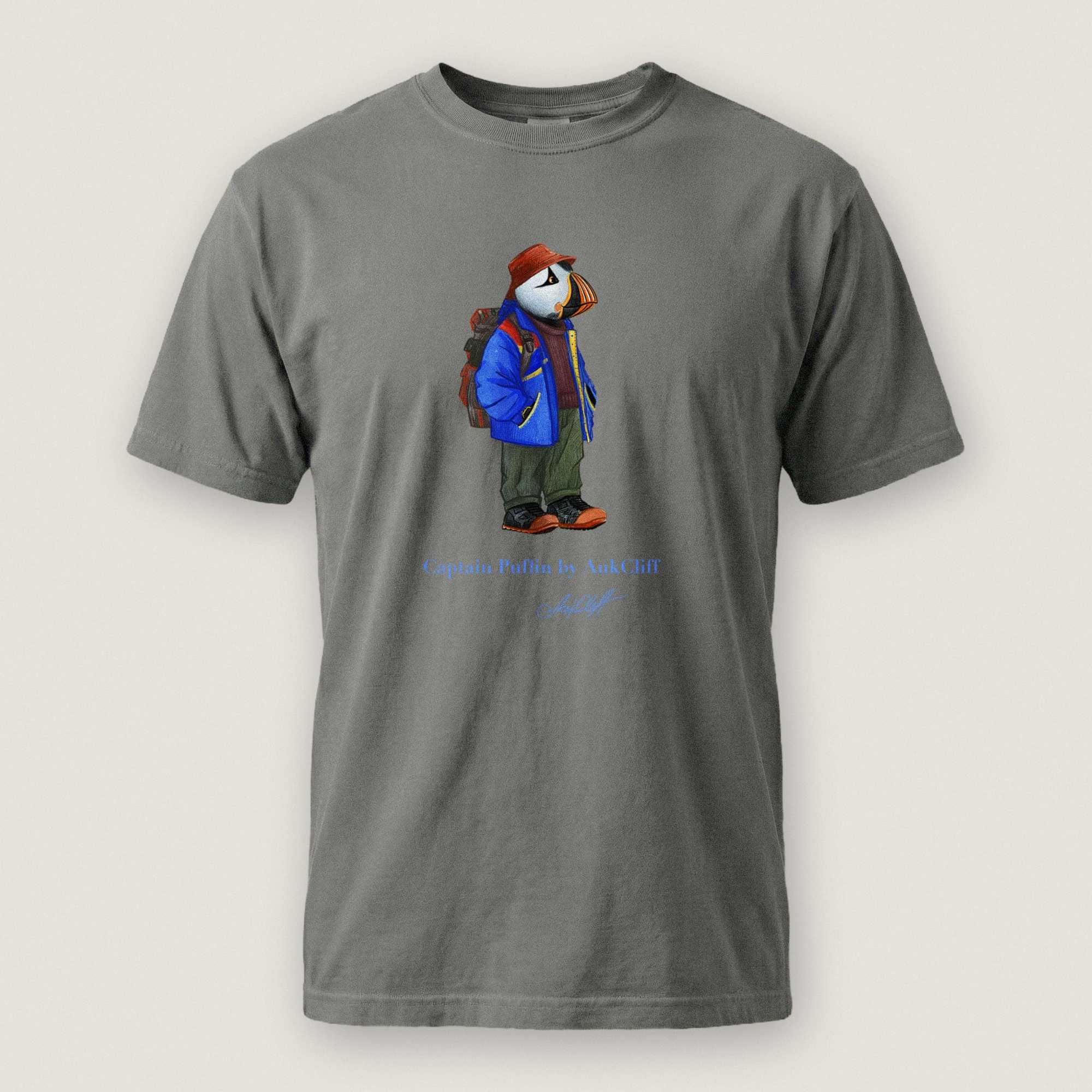 AukCliff Captain Puffin T-shirt Grey / S Captain Puffin™ 90’s Outdoor Style Comfort Colors T-Shirt