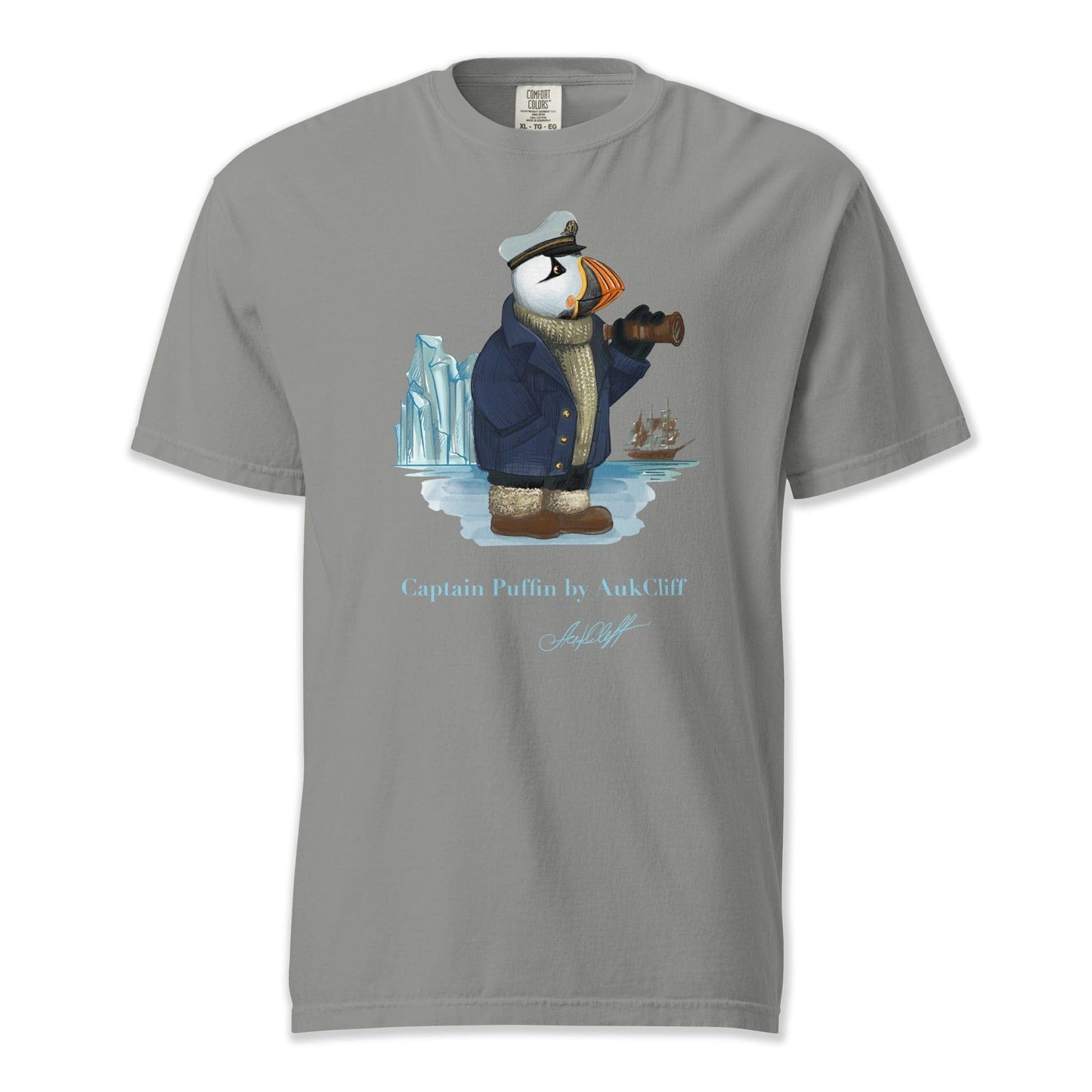 AukCliff Captain Puffin T-shirt Grey / S Captain Puffin™ Arctic Sailor Comfort Colors T-Shirt