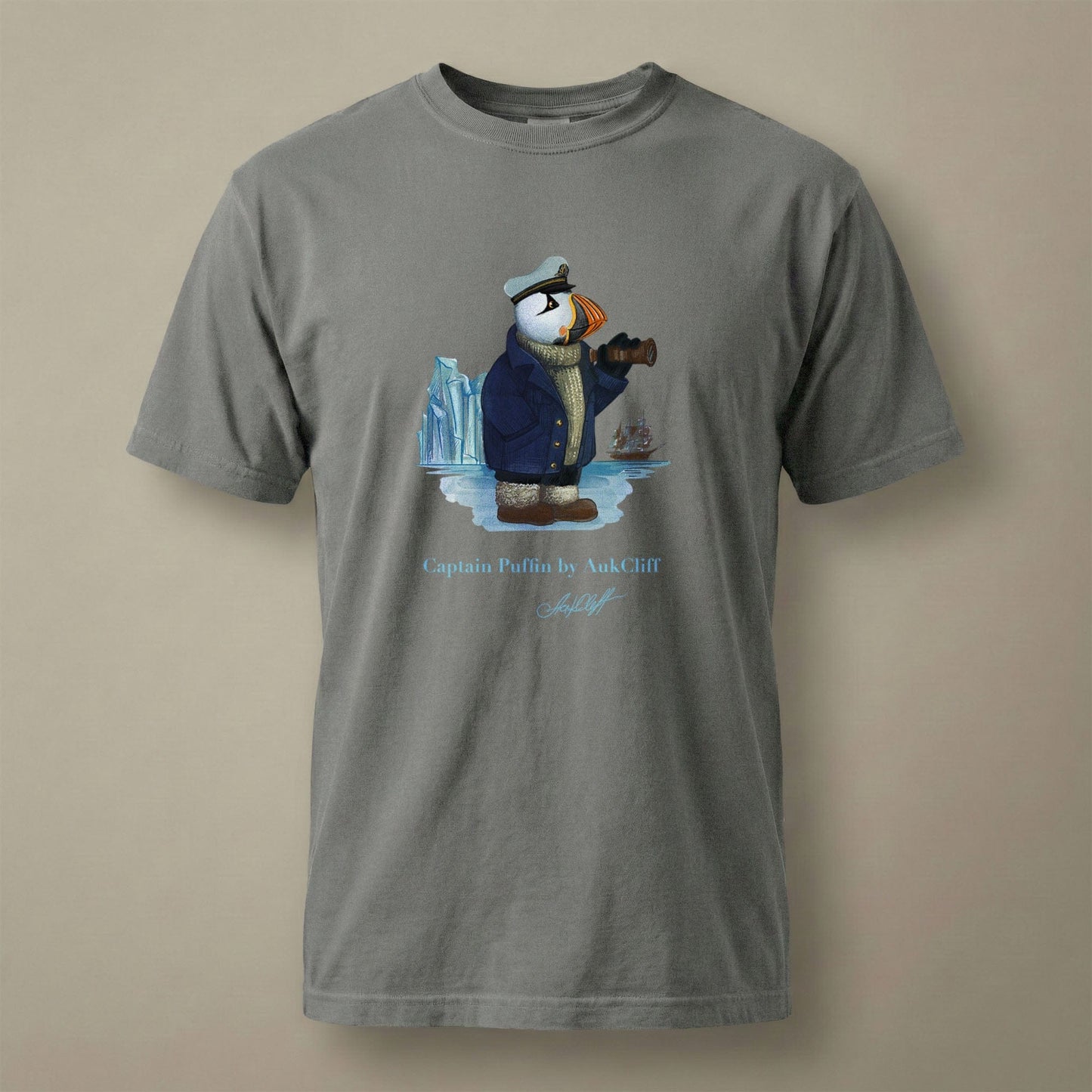 AukCliff Captain Puffin T-shirt Grey / S Captain Puffin™ Arctic Sailor Comfort Colors T-Shirt