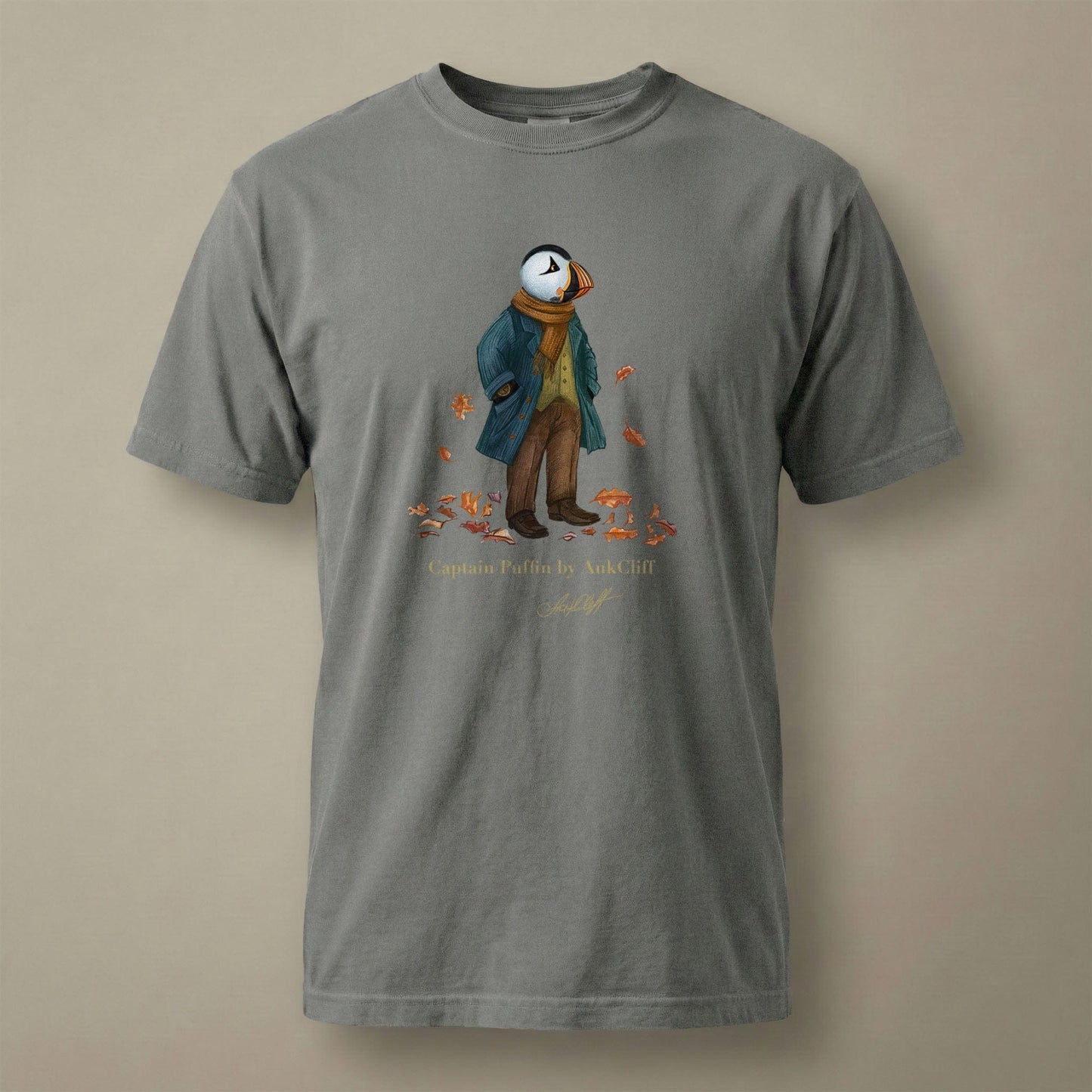 AukCliff Captain Puffin T-shirt Grey / S Captain Puffin™ “Autumn Wanderer” Comfort Colors T-Shirt
