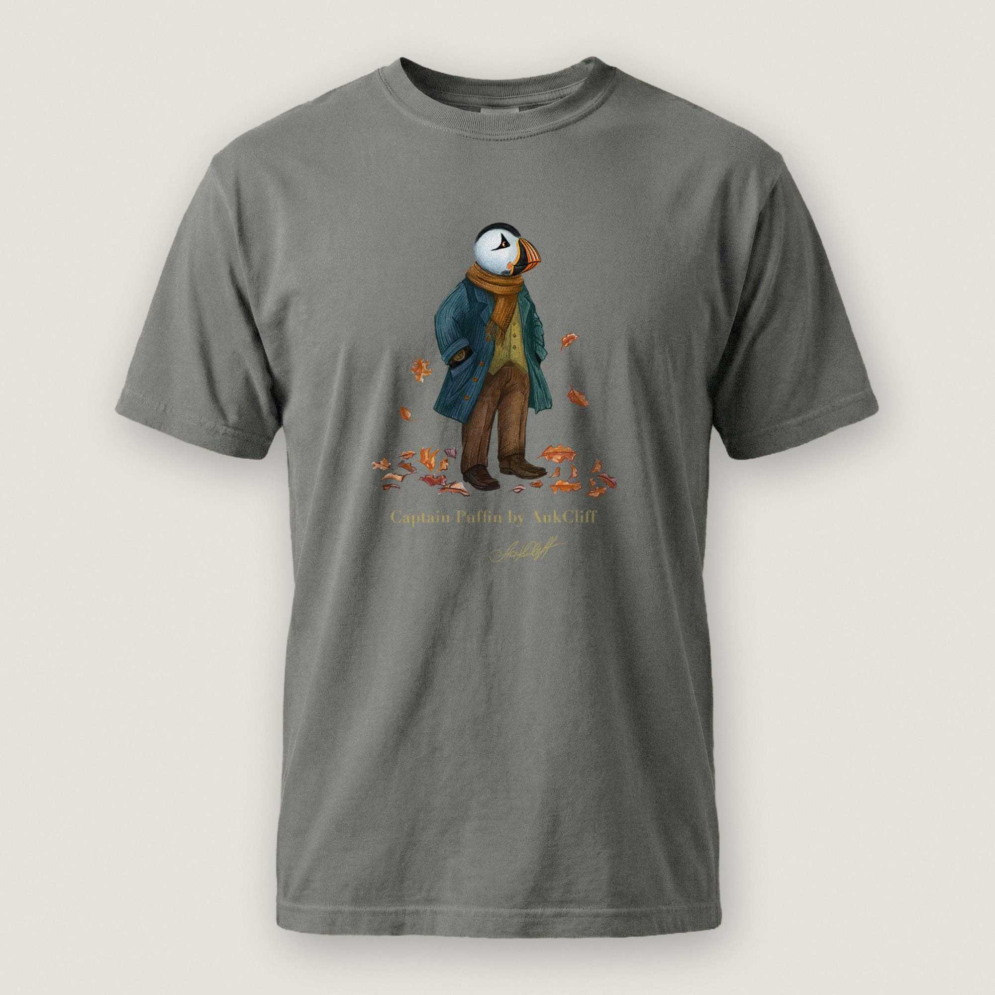AukCliff Captain Puffin T-shirt Grey / S Captain Puffin™ “Autumn Wanderer” Comfort Colors T-Shirt