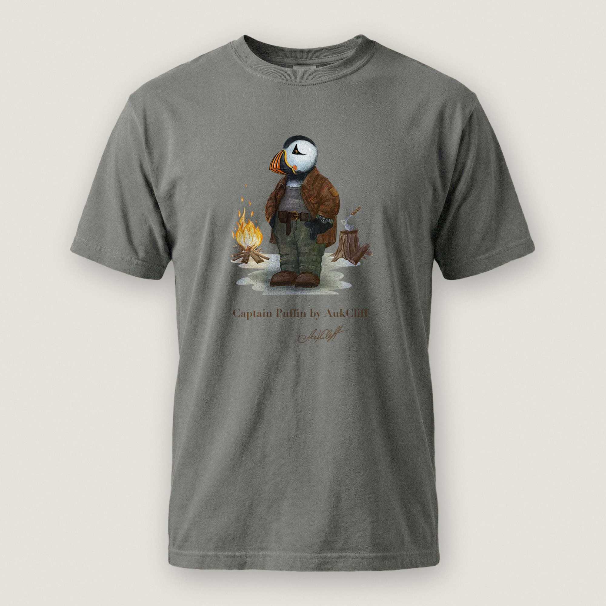 AukCliff Captain Puffin T-shirt Grey / S Captain Puffin™ Bushcraft Comfort Colors T-Shirt