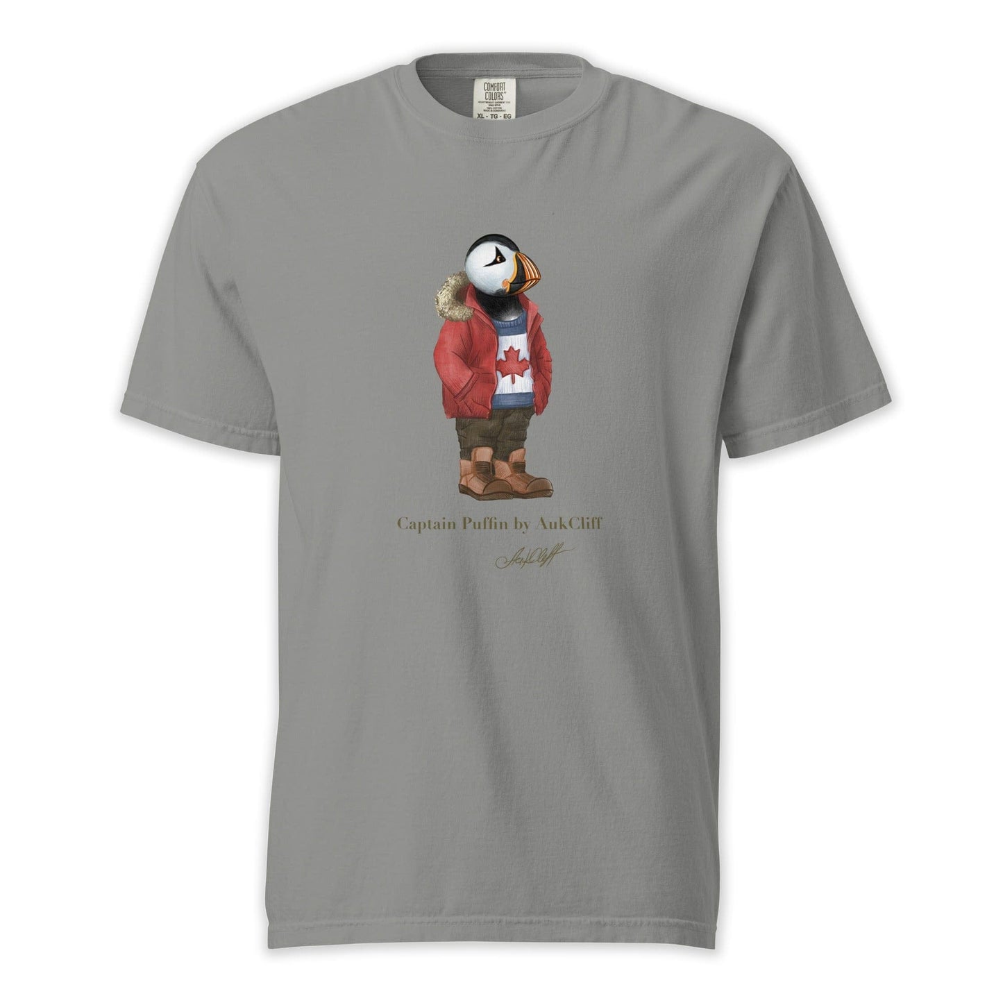 AukCliff Captain Puffin T-shirt Grey / S Captain Puffin™ “Canada Trail Giver” Comfort Colors T-Shirt