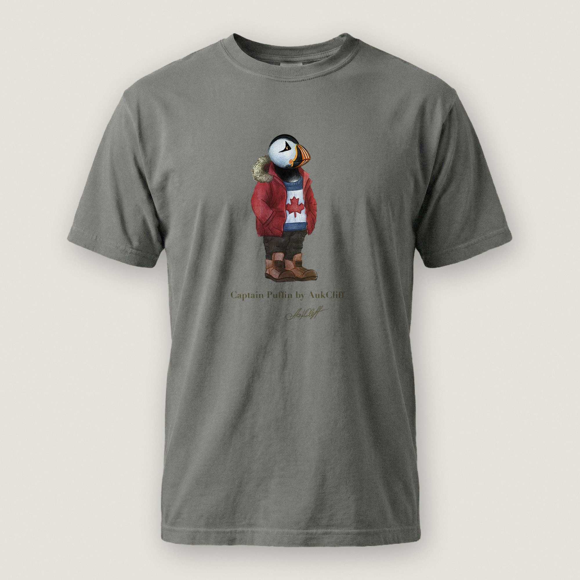 AukCliff Captain Puffin T-shirt Grey / S Captain Puffin™ “Canada Trailkeeper” Comfort Colors T-Shirt