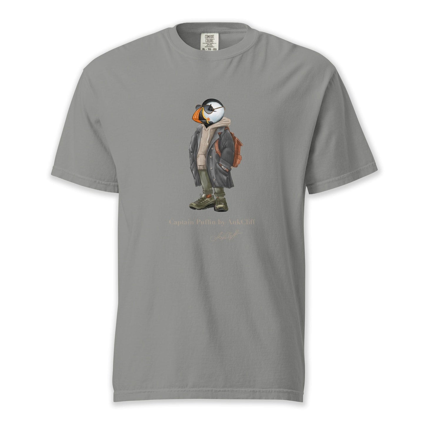 AukCliff® Captain Puffin T-shirt Grey / S Captain Puffin™ “City Explorer” Comfort Colors T-Shirt