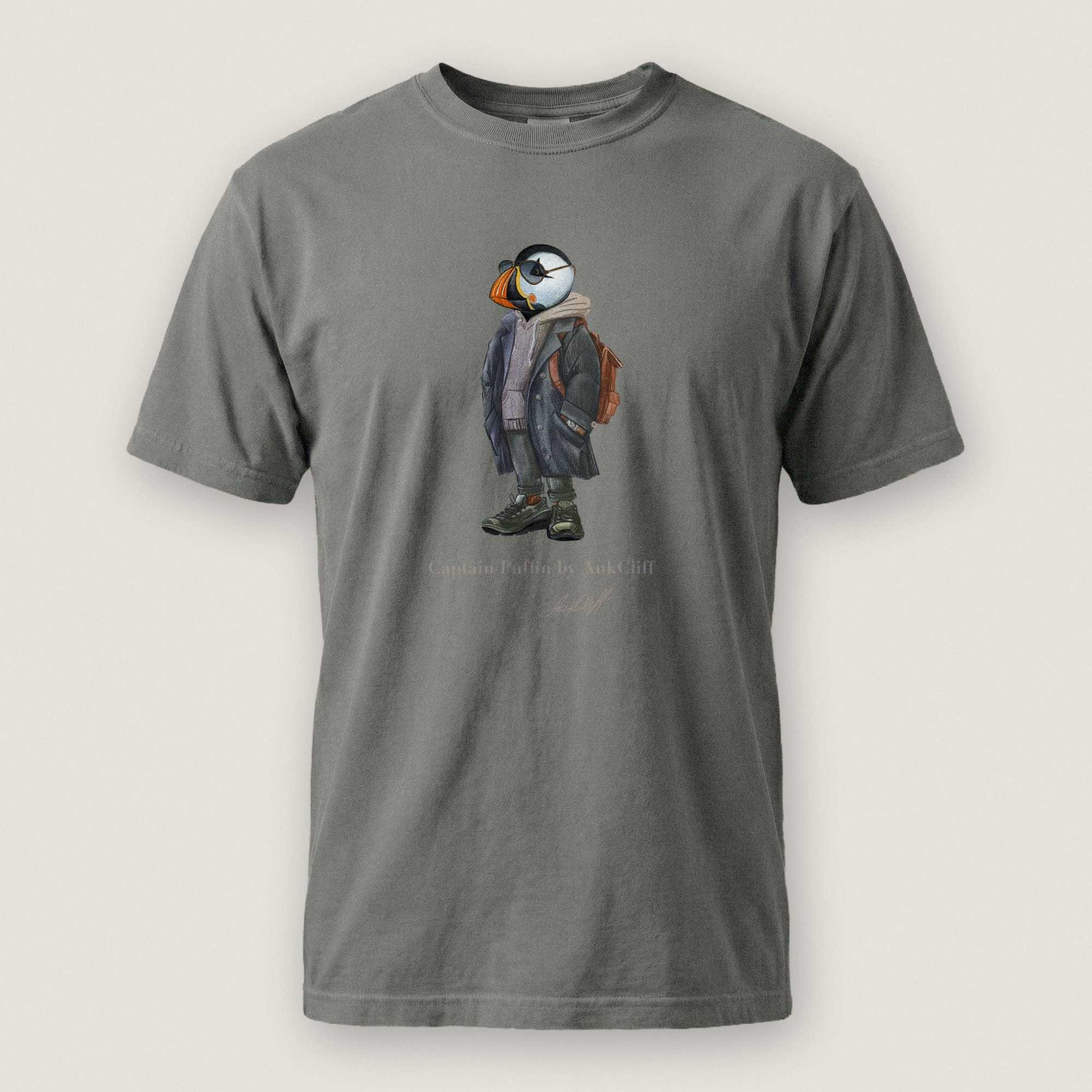 AukCliff® Captain Puffin T-shirt Grey / S Captain Puffin™ “City Explorer” Comfort Colors T-Shirt