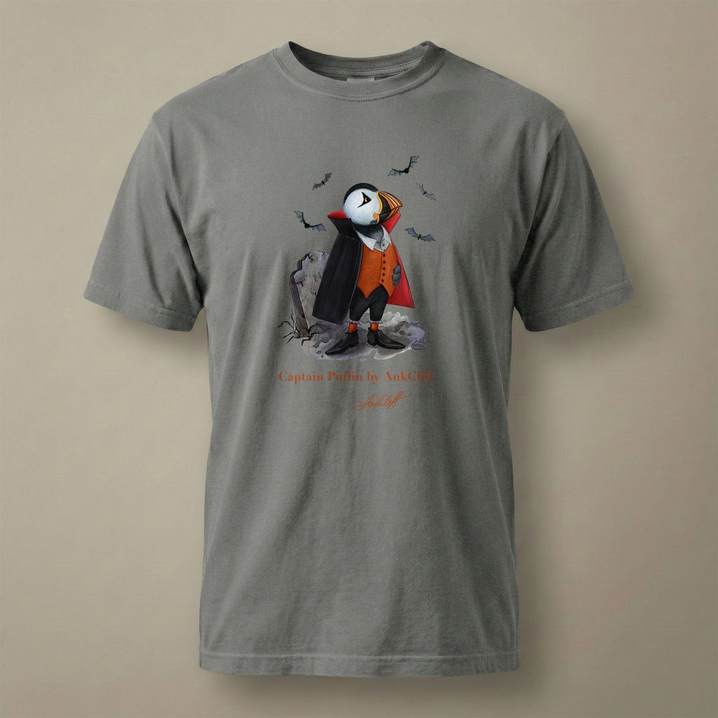 AukCliff Captain Puffin T-shirt Grey / S Captain Puffin™ "Count Dracula" Comfort Colors T-Shirt