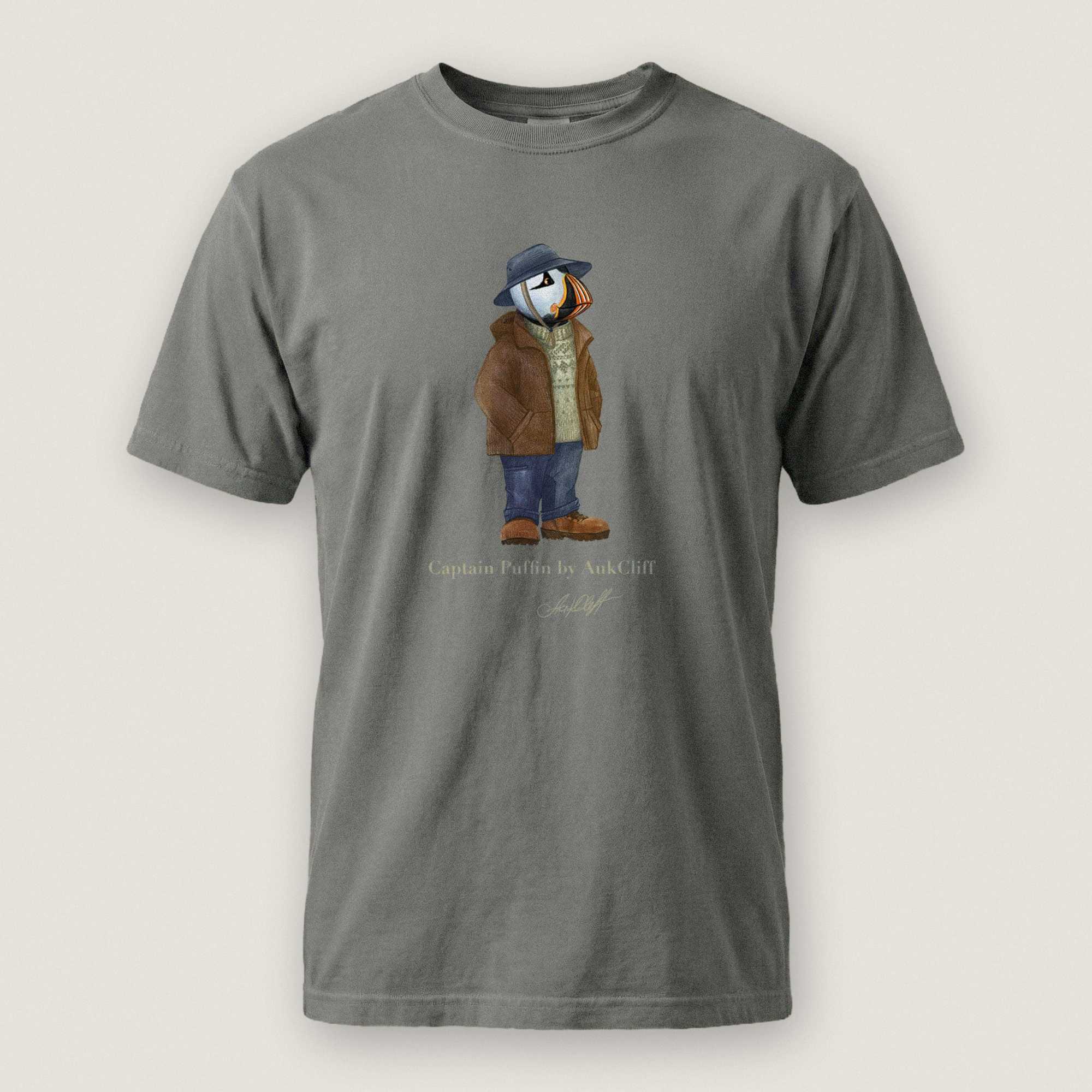 AukCliff® Captain Puffin T-shirt Grey / S Captain Puffin “Dolomites Alpine Rambler” Comfort Colors T-Shirt