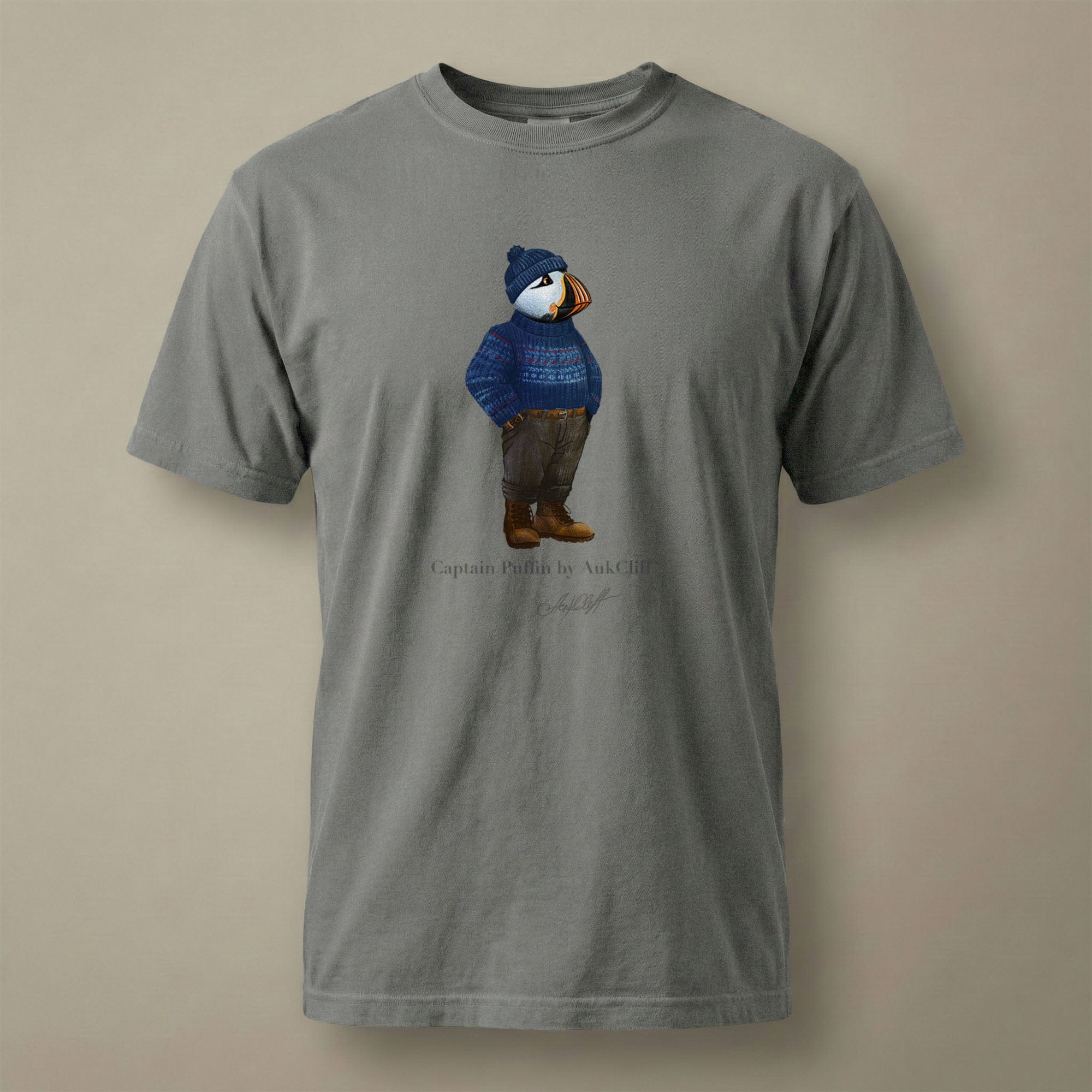 AukCliff Captain Puffin T-shirt Grey / S Captain Puffin™ “Faroe Islands Fisherman” Comfort Colors T-Shirt