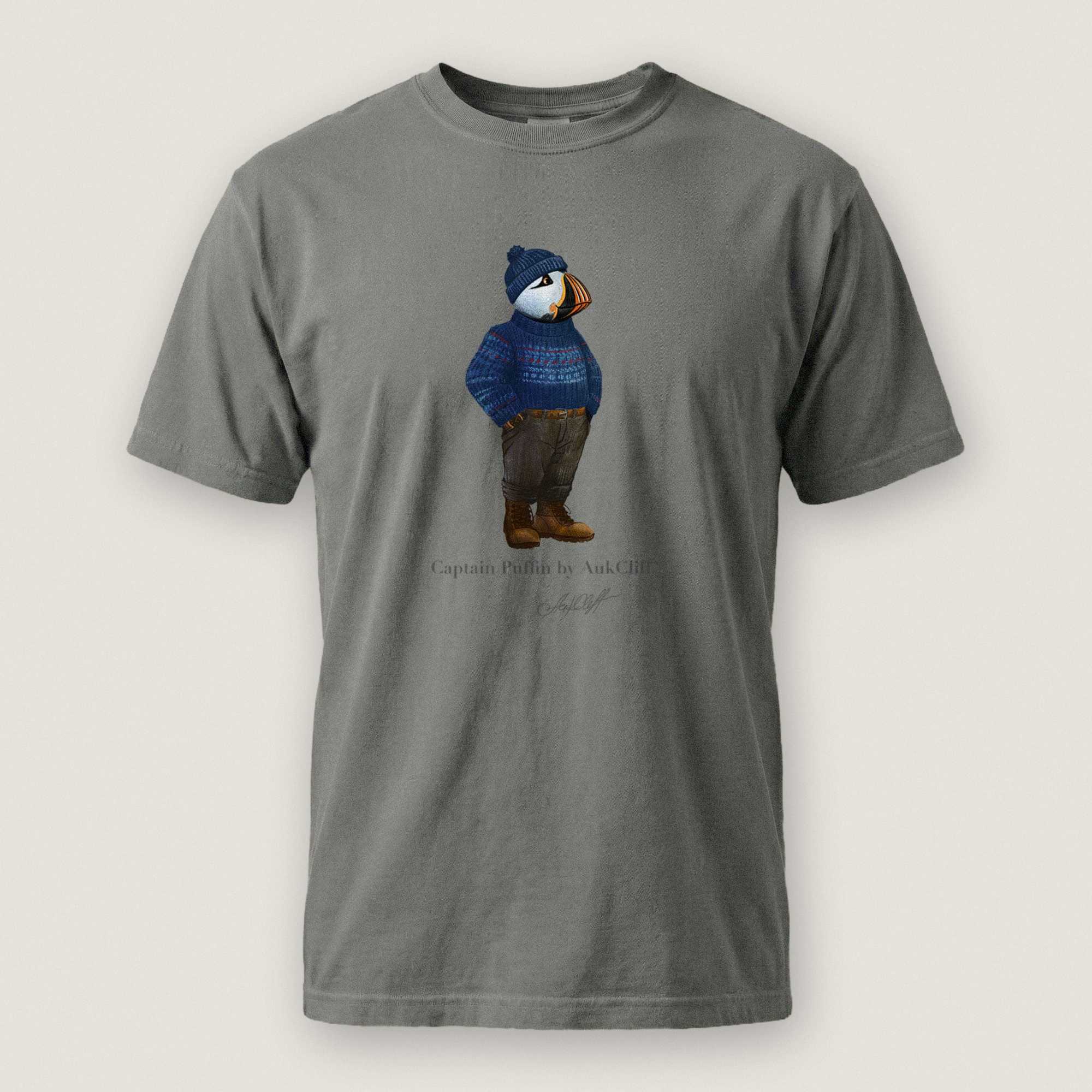 AukCliff Captain Puffin T-shirt Grey / S Captain Puffin™ “Faroe Islands Fisherman” Comfort Colors T-Shirt