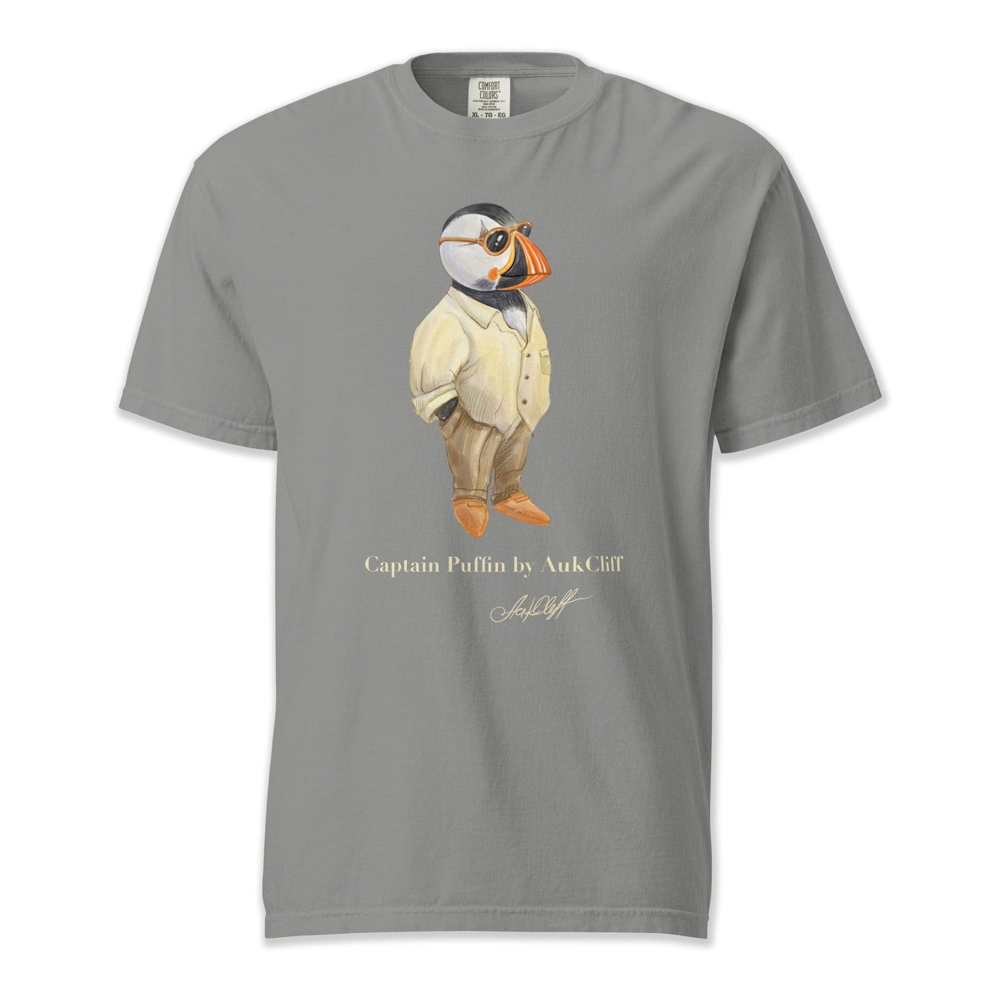 AukCliff Captain Puffin T-shirt Grey / S Captain Puffin™ Fashion Explorer Comfort Colors T-Shirt