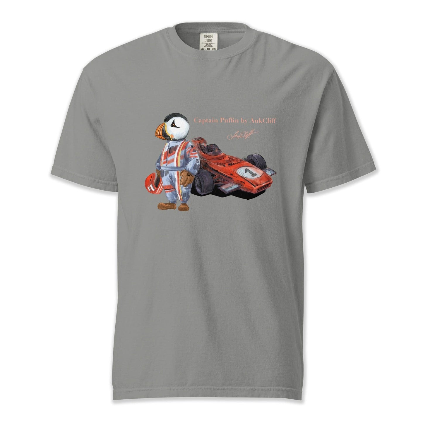 AukCliff Captain Puffin T-shirt Grey / S Captain Puffin™ Formula 1 Driver Comfort Colors T-Shirt