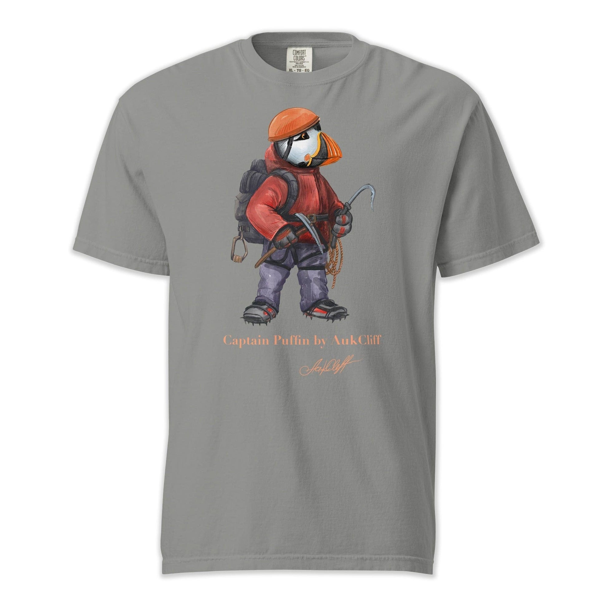 AukCliff Captain Puffin T-shirt Grey / S Captain Puffin™ Ice Climber Comfort Colors T-Shirt