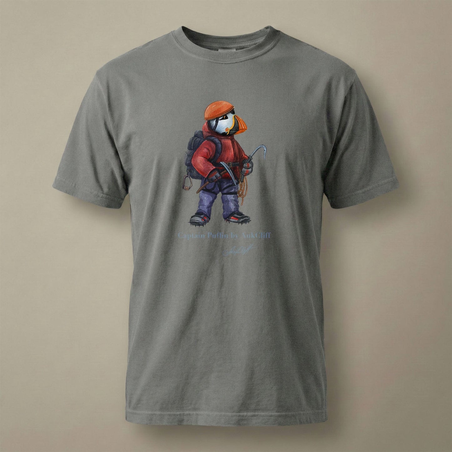 AukCliff Captain Puffin T-shirt Grey / S Captain Puffin™ Ice Climber Comfort Colors T-Shirt