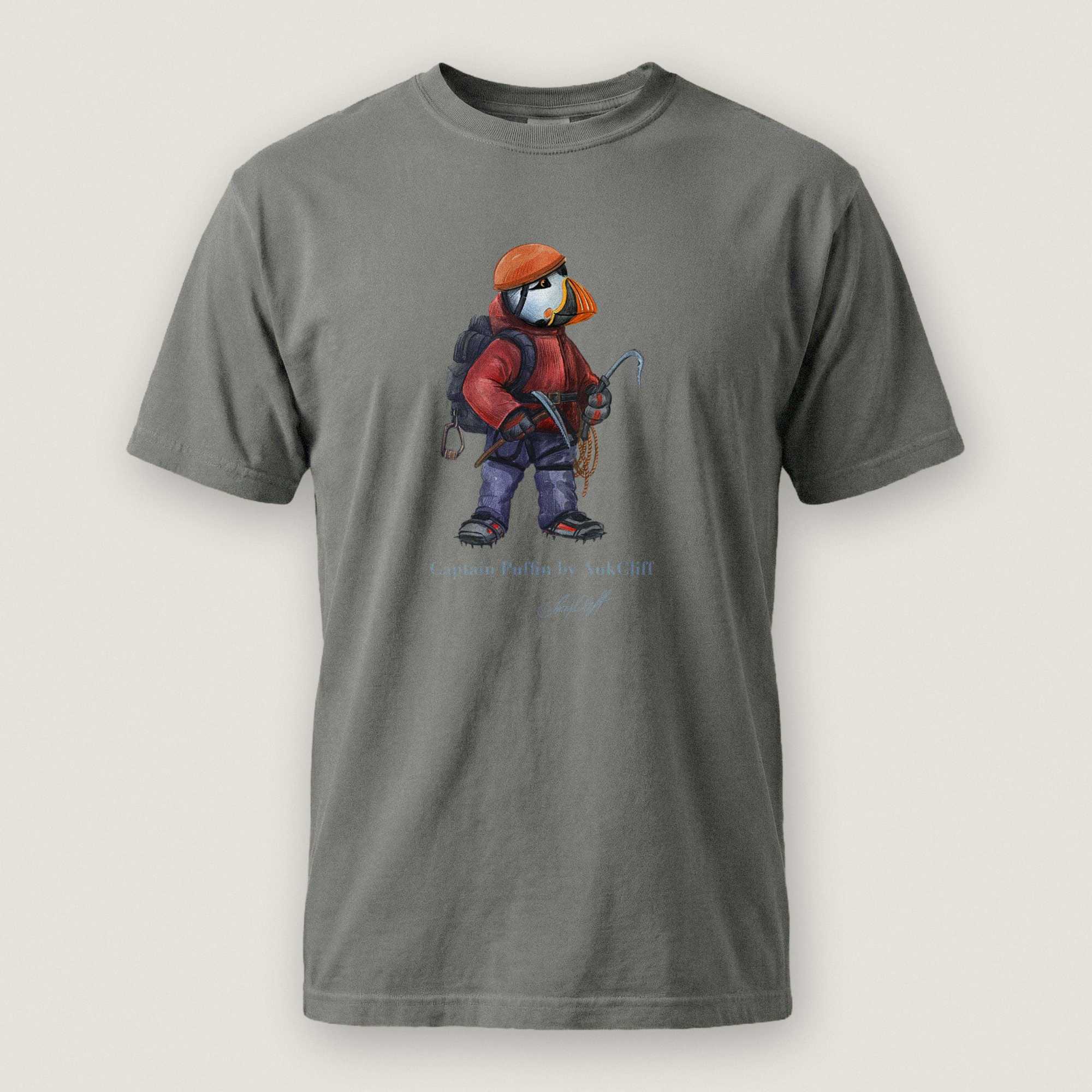 AukCliff Captain Puffin T-shirt Grey / S Captain Puffin™ Ice Climber Comfort Colors T-Shirt