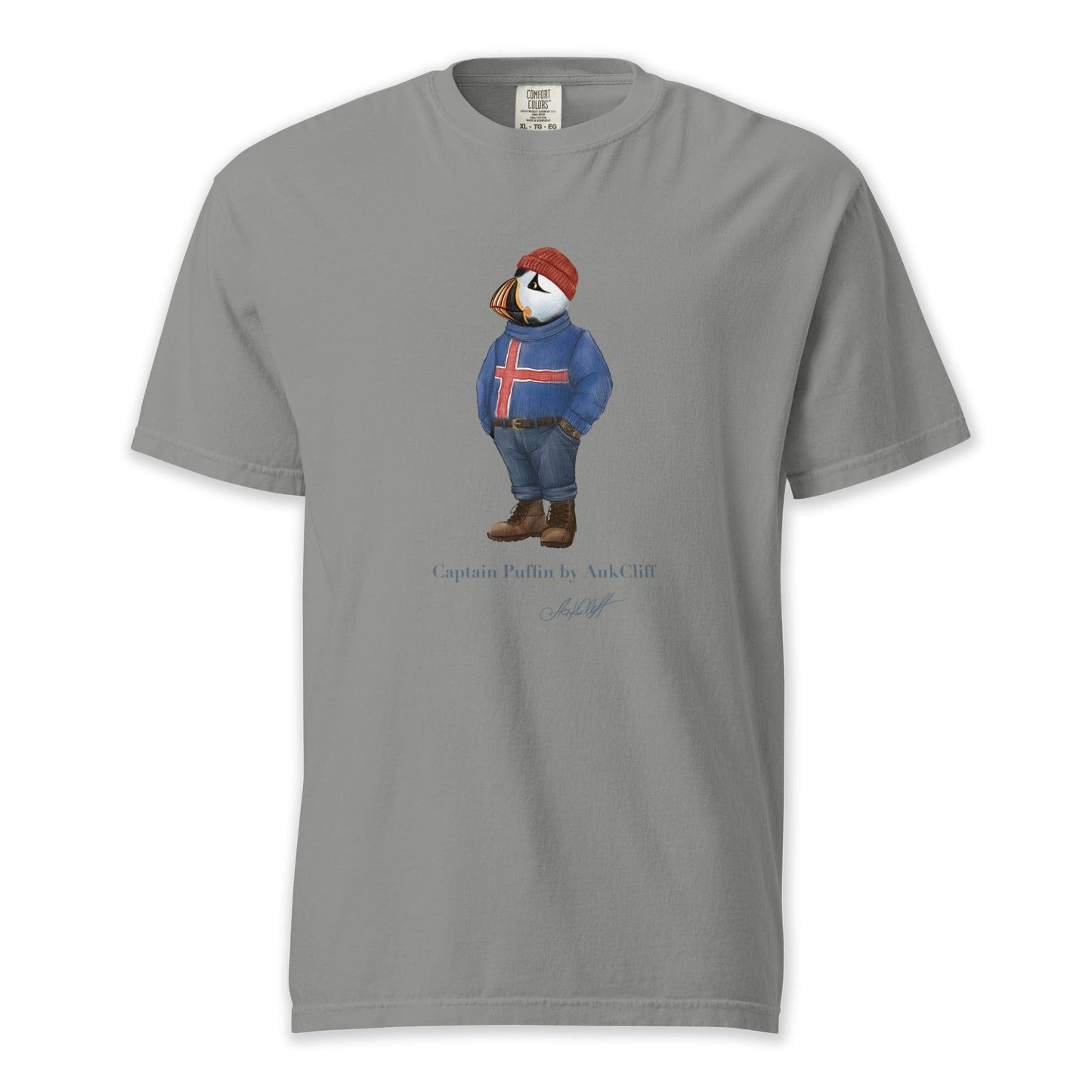 AukCliff Captain Puffin T-shirt Grey / S Captain Puffin™ “Iceland Wanderer” Comfort Colors T-Shirt