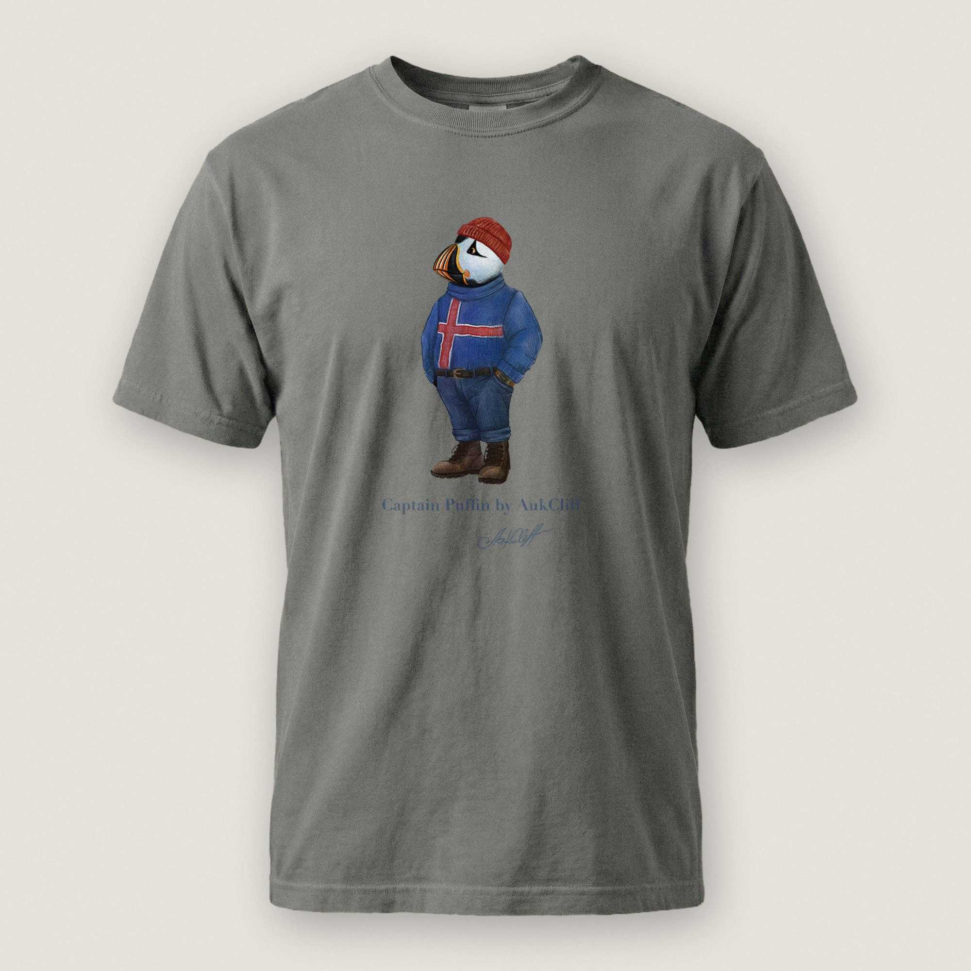 AukCliff Captain Puffin T-shirt Grey / S Captain Puffin™ “Iceland Wanderer” Comfort Colors T-Shirt