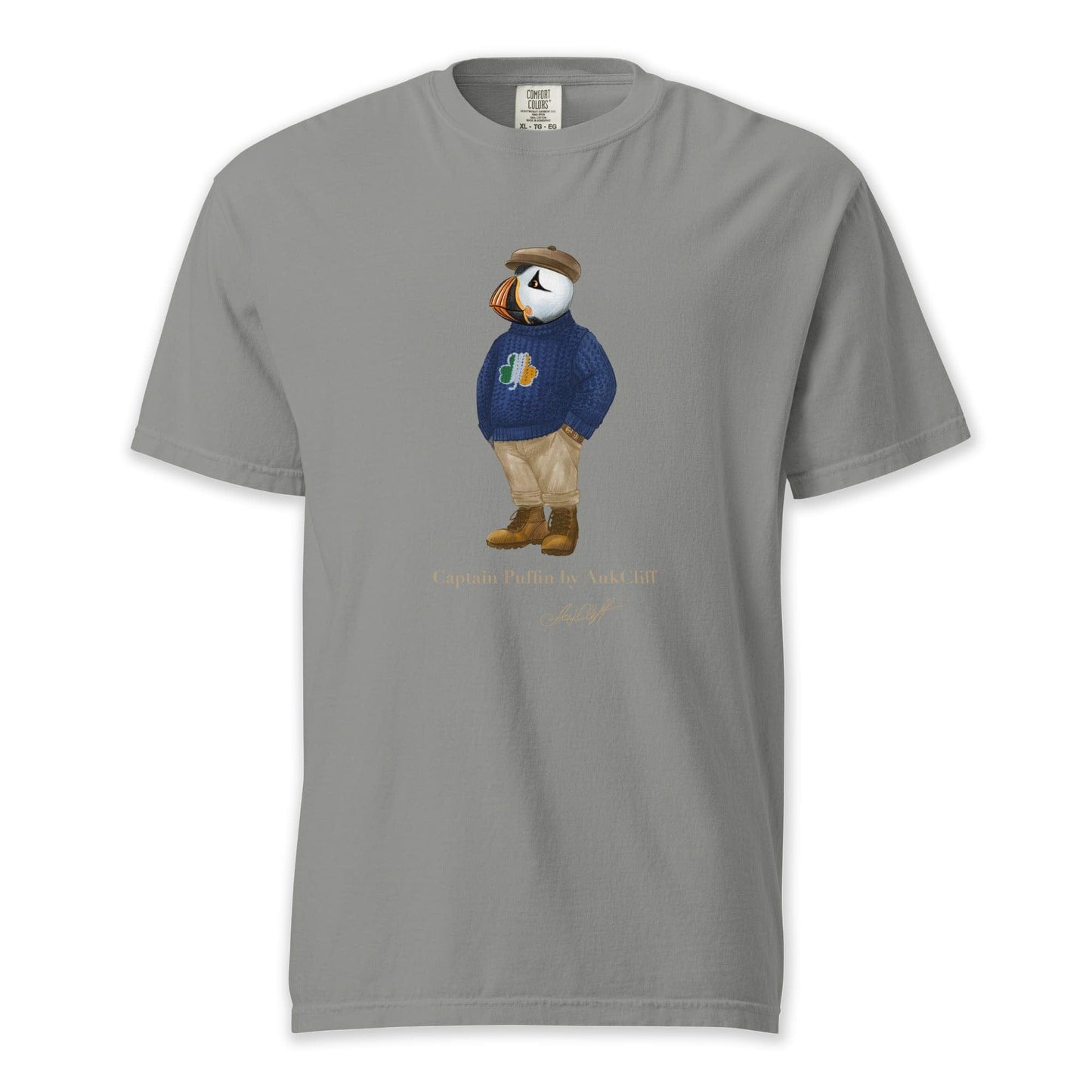 AukCliff Captain Puffin T-shirt Grey / S Captain Puffin™ “Irish Trailkeeper” T-Shirt