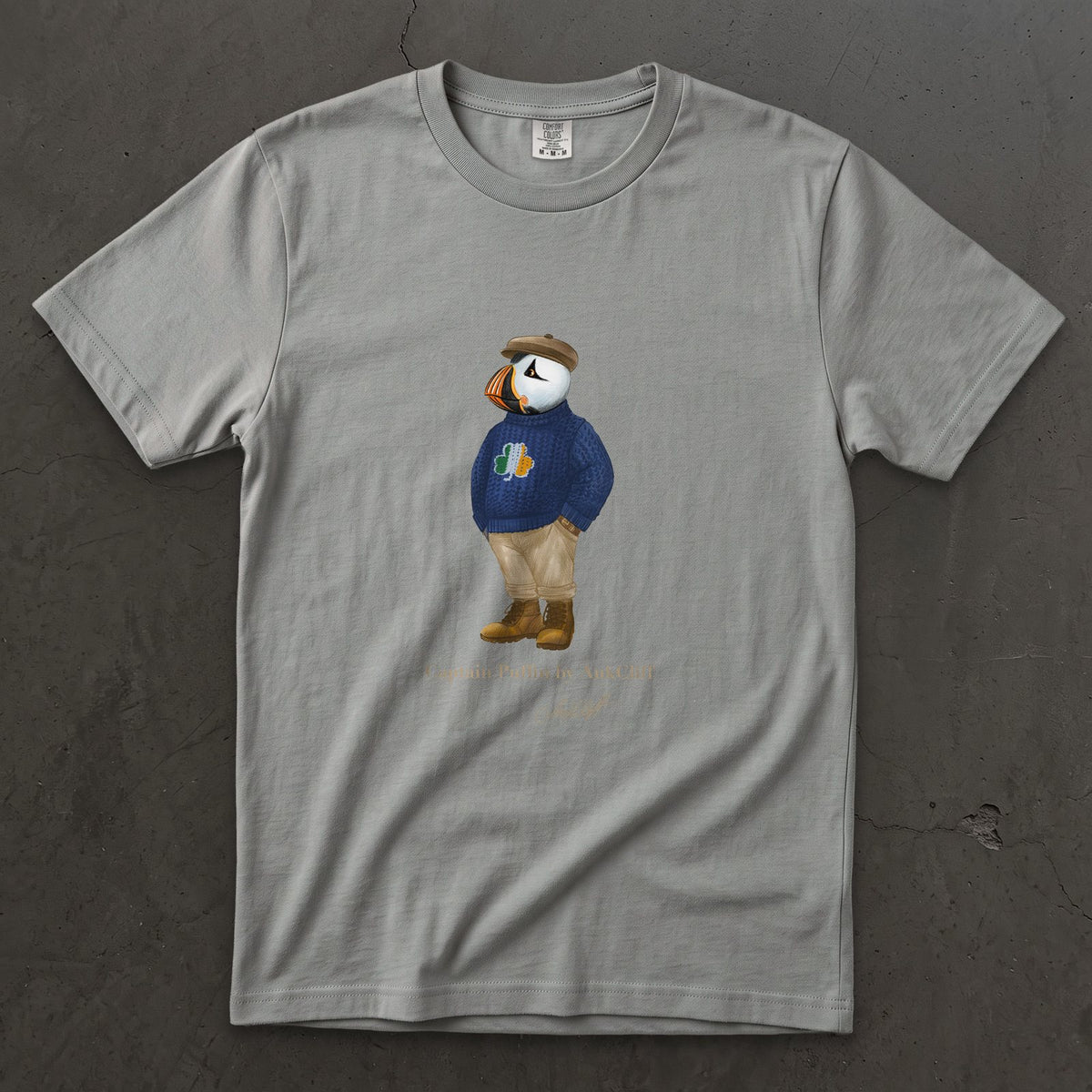 AukCliff Captain Puffin T-shirt Grey / S Captain Puffin™ “Irish Trailkeeper” T-Shirt