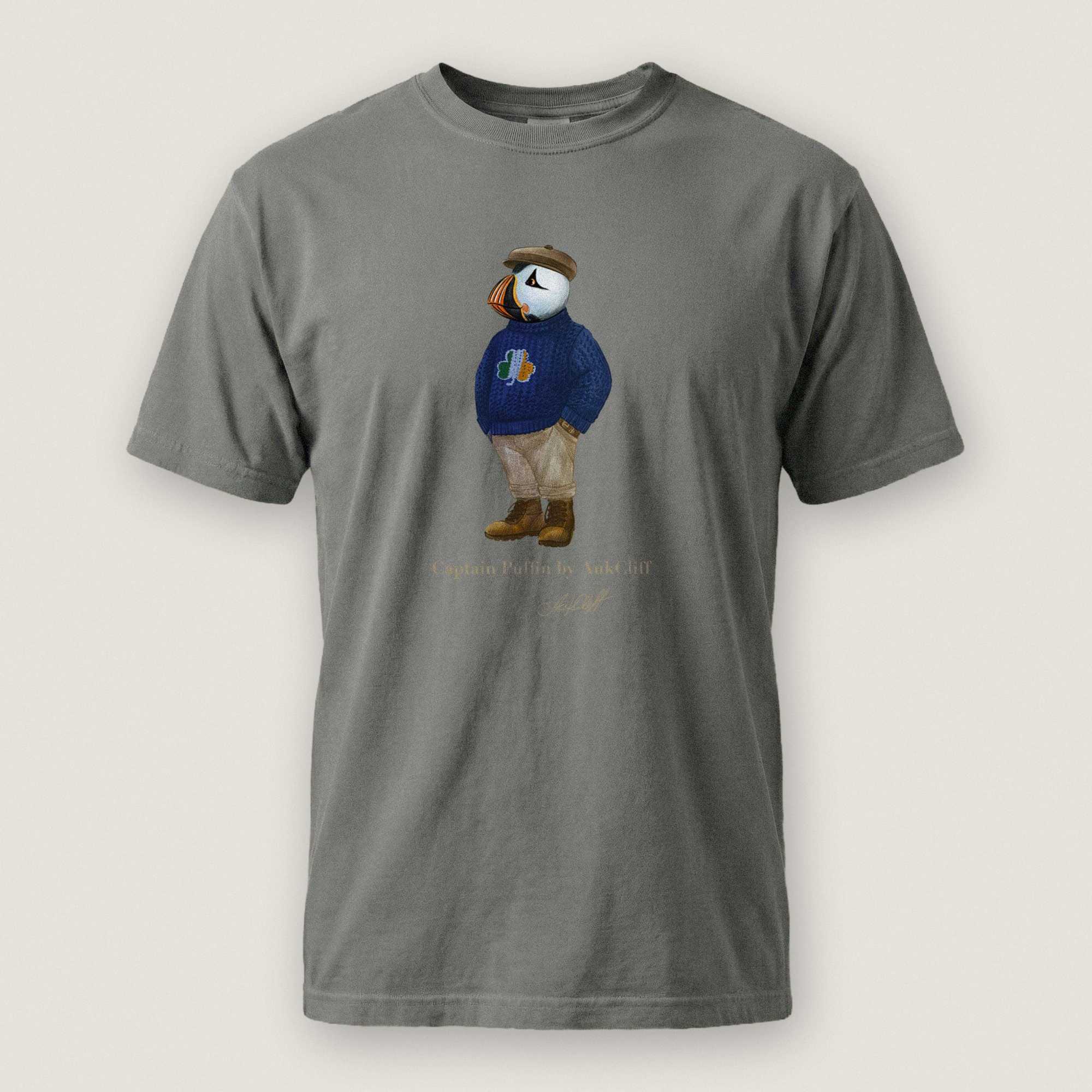 AukCliff Captain Puffin T-shirt Grey / S Captain Puffin™ “Irish Trailkeeper” T-Shirt