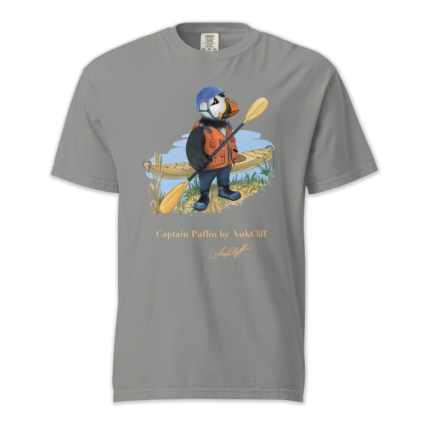 AukCliff Captain Puffin T-shirt Grey / S Captain Puffin™ Kayaker Comfort Colors T-Shirt