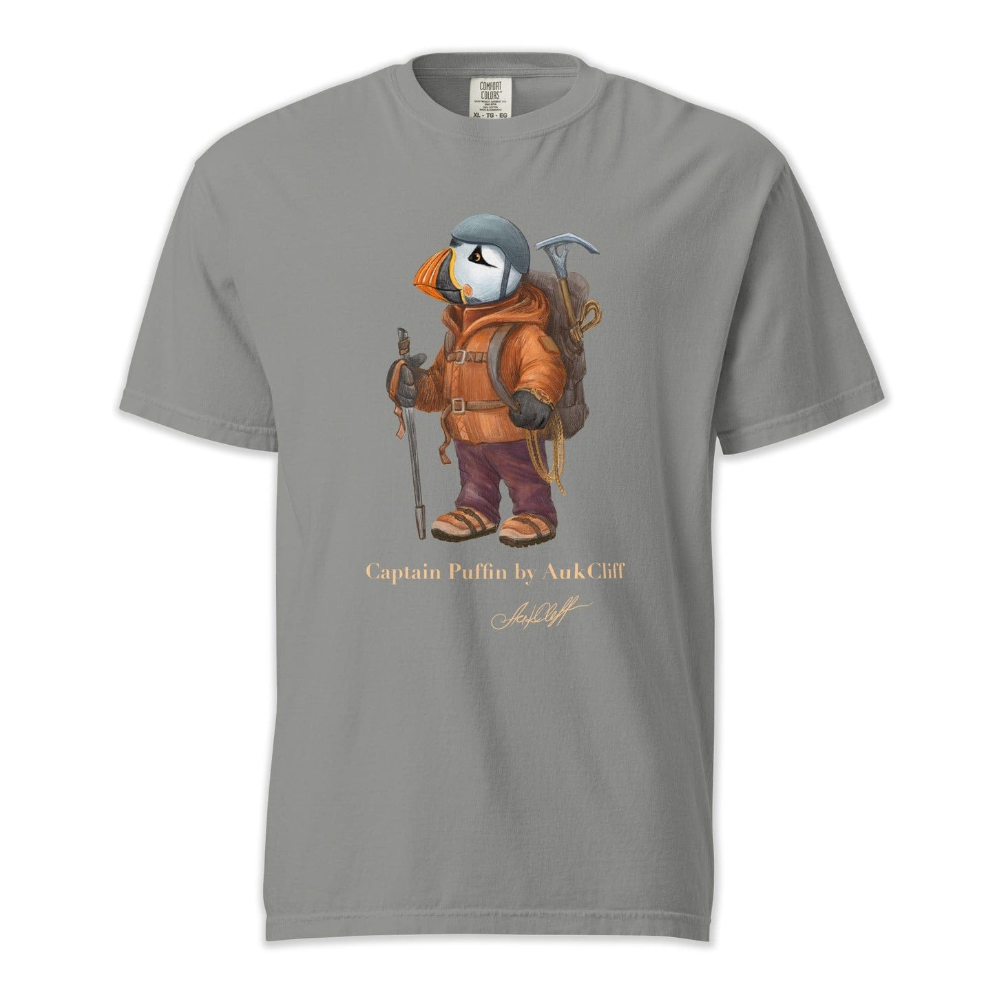 AukCliff Captain Puffin T-shirt Grey / S Captain Puffin™ Mountaineer Comfort Colors T-Shirt