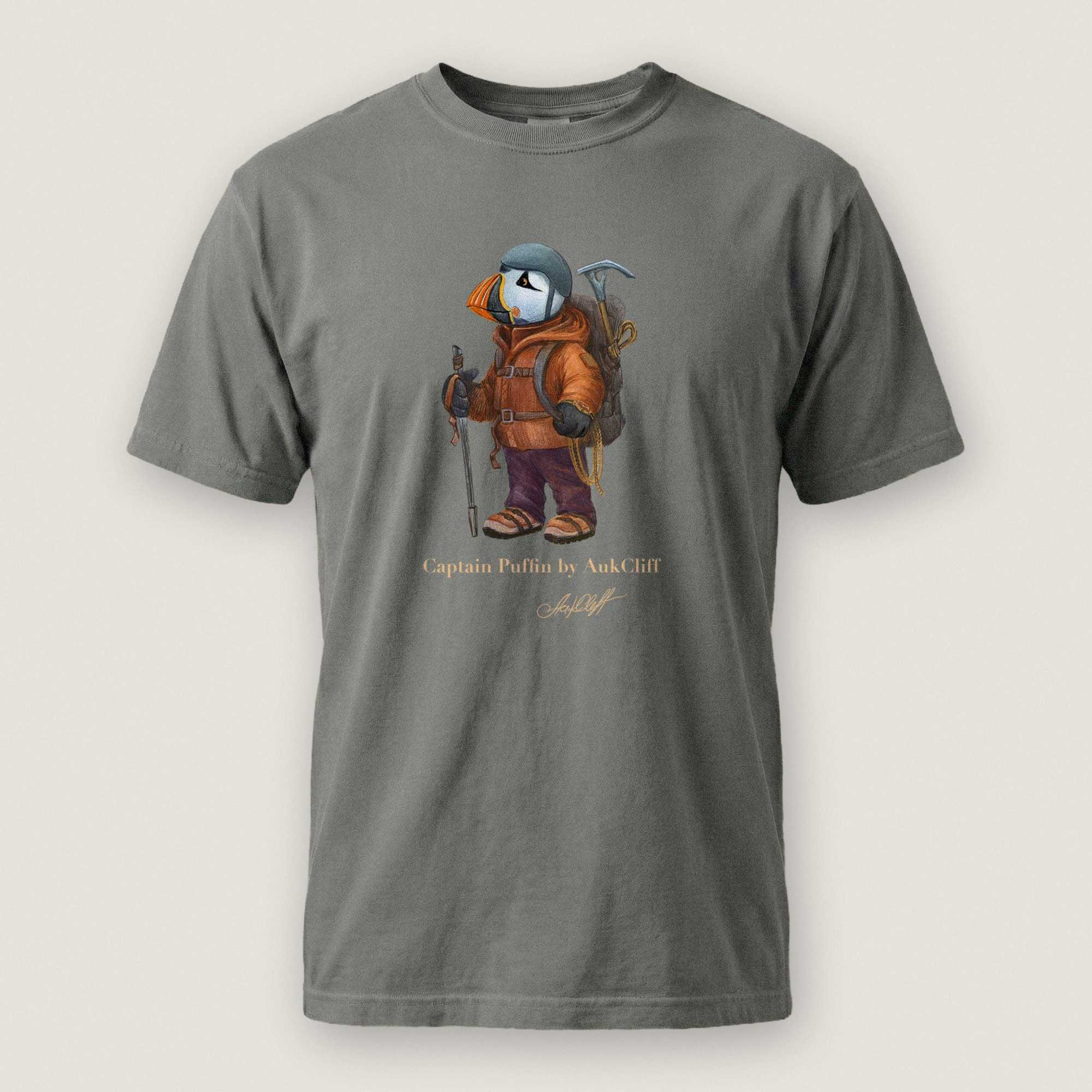 AukCliff Captain Puffin T-shirt Grey / S Captain Puffin™ Mountaineer Comfort Colors T-Shirt