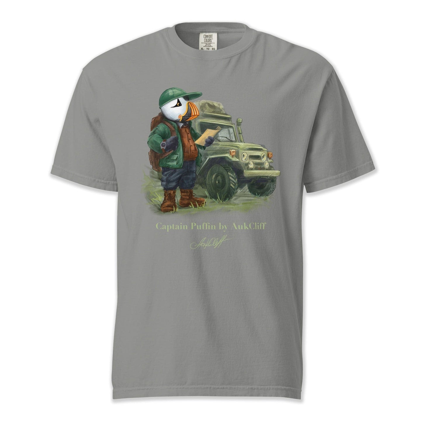 AukCliff Captain Puffin T-shirt Grey / S Captain Puffin™ Overland Explorer Comfort Colors T-Shirt