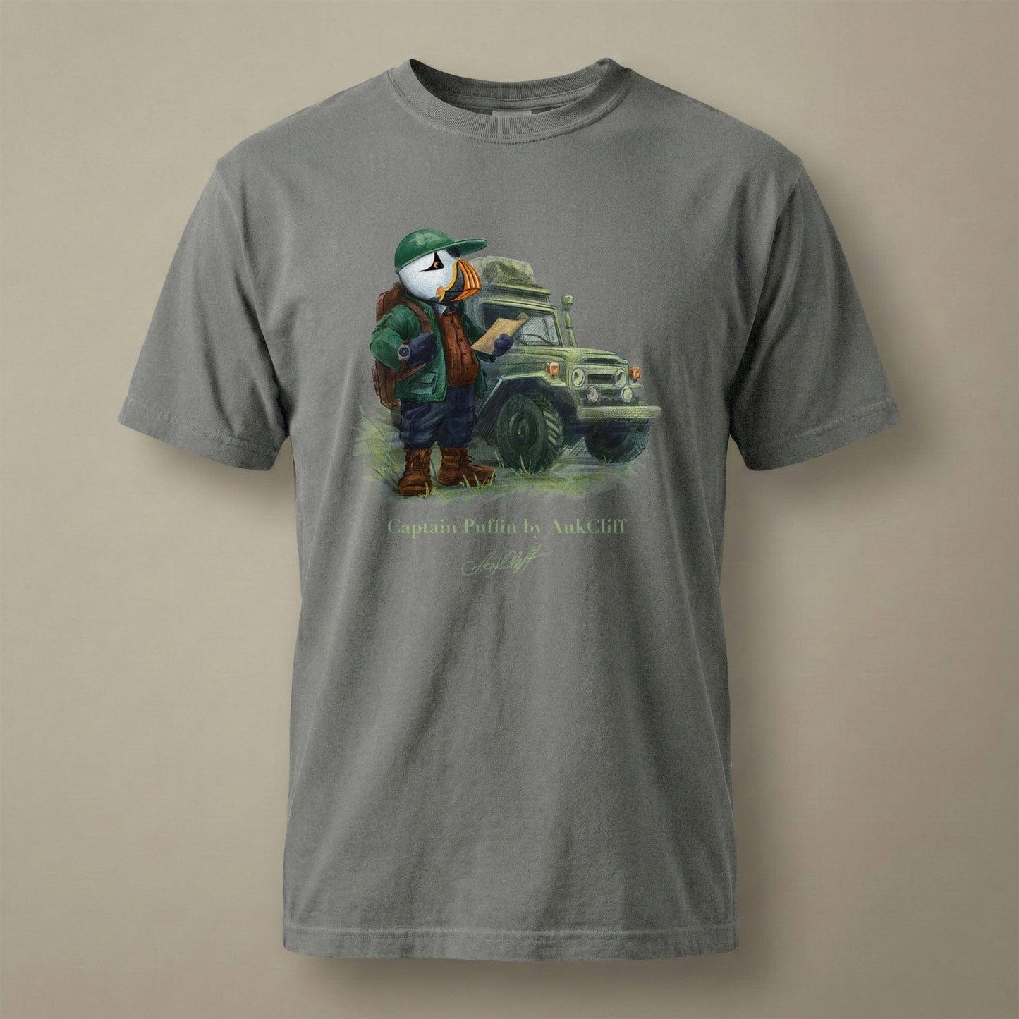 AukCliff Captain Puffin T-shirt Grey / S Captain Puffin™ Overland Explorer Comfort Colors T-Shirt