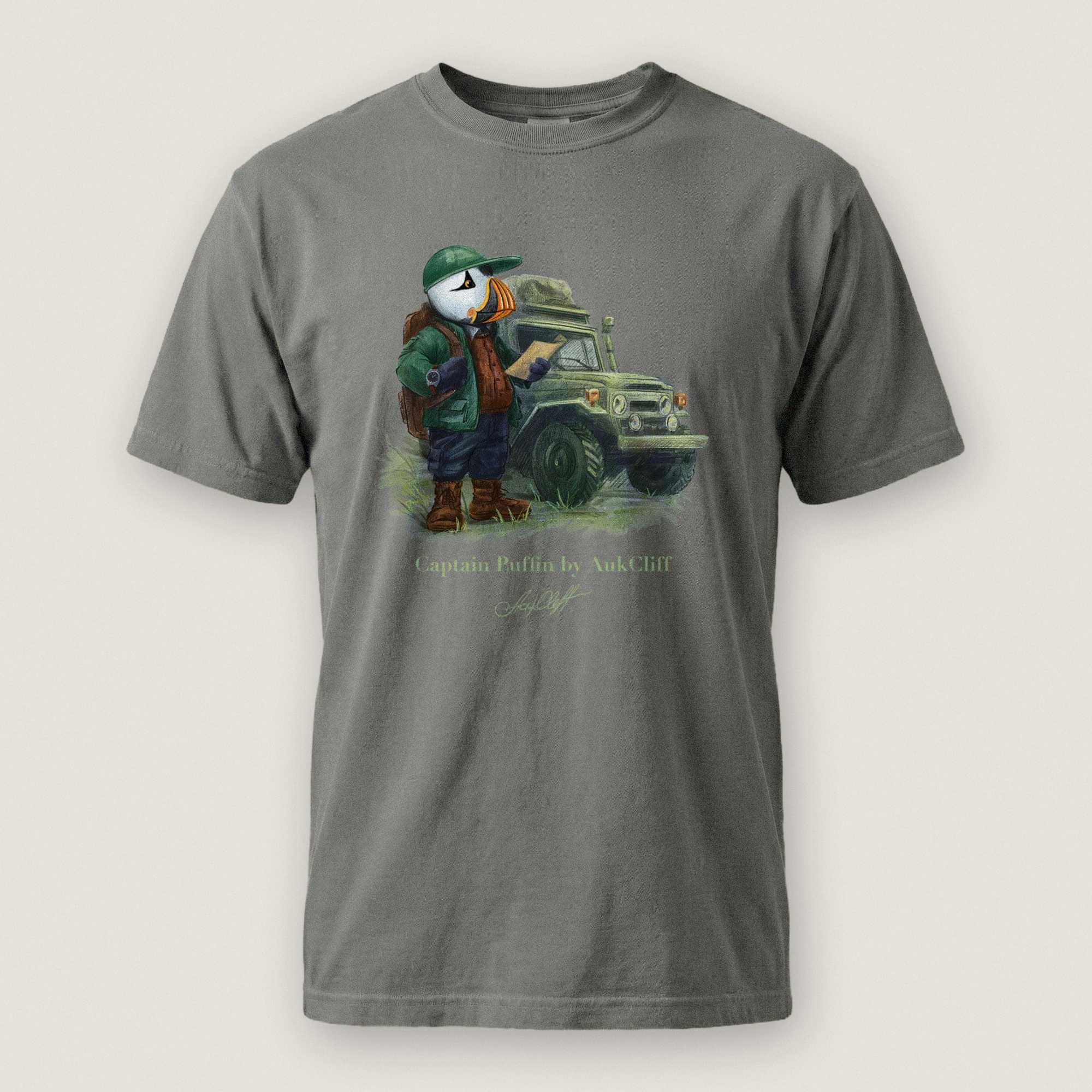 AukCliff Captain Puffin T-shirt Grey / S Captain Puffin™ Overland Explorer Comfort Colors T-Shirt