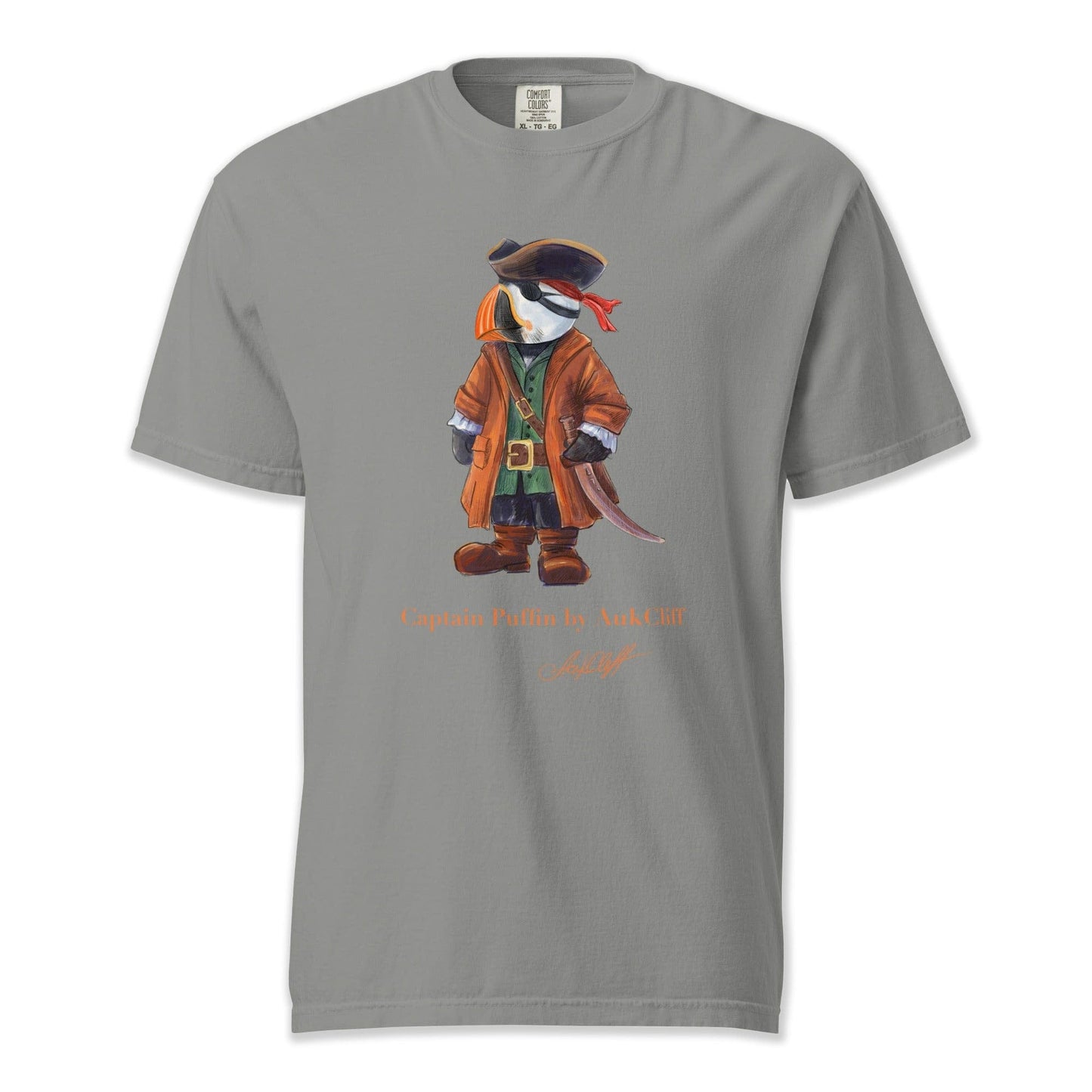 AukCliff Captain Puffin T-shirt Grey / S Captain Puffin™ Pirate Comfort Colors T-Shirt