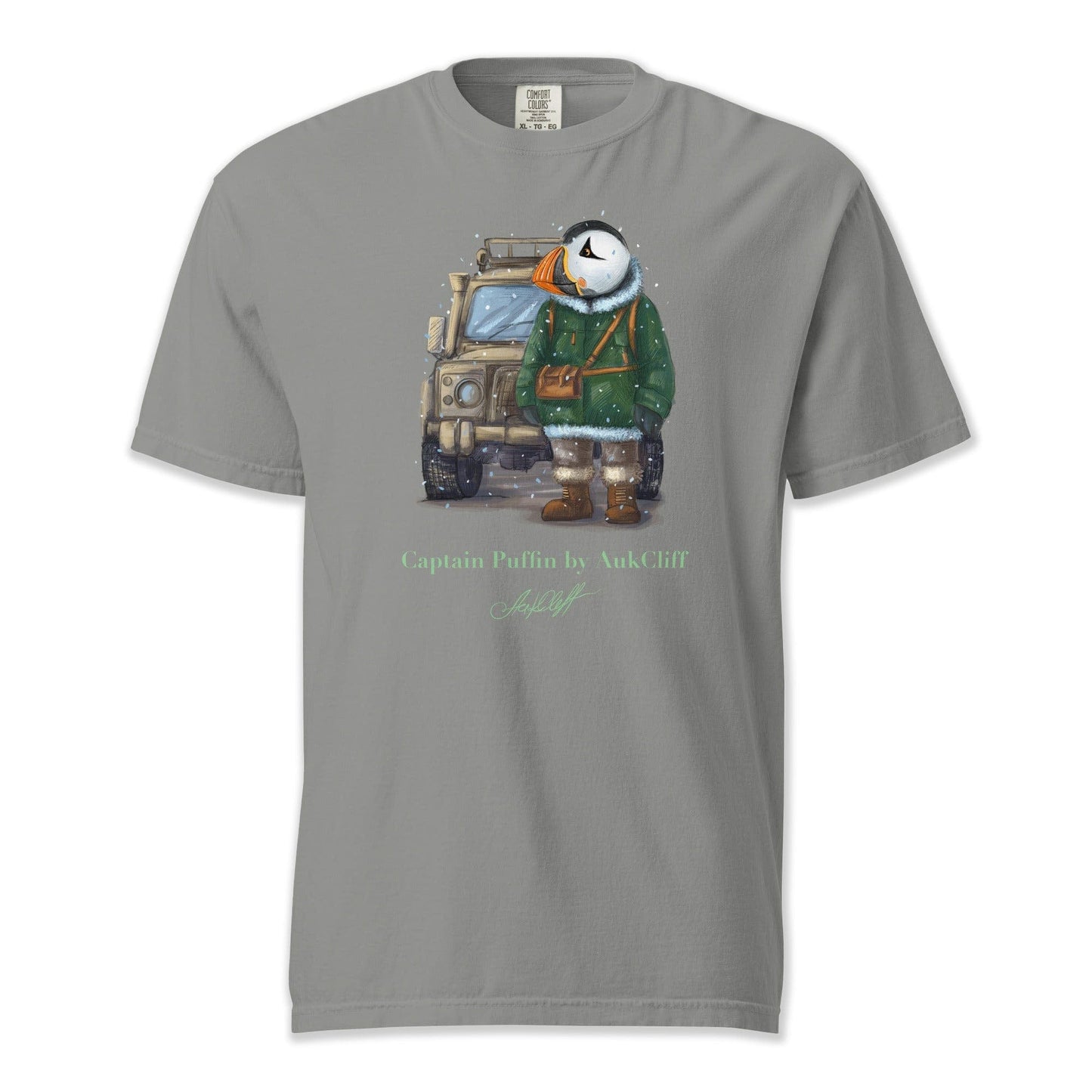 AukCliff Captain Puffin T-shirt Grey / S Captain Puffin™ Polar Explorer Comfort Colors T-shirt