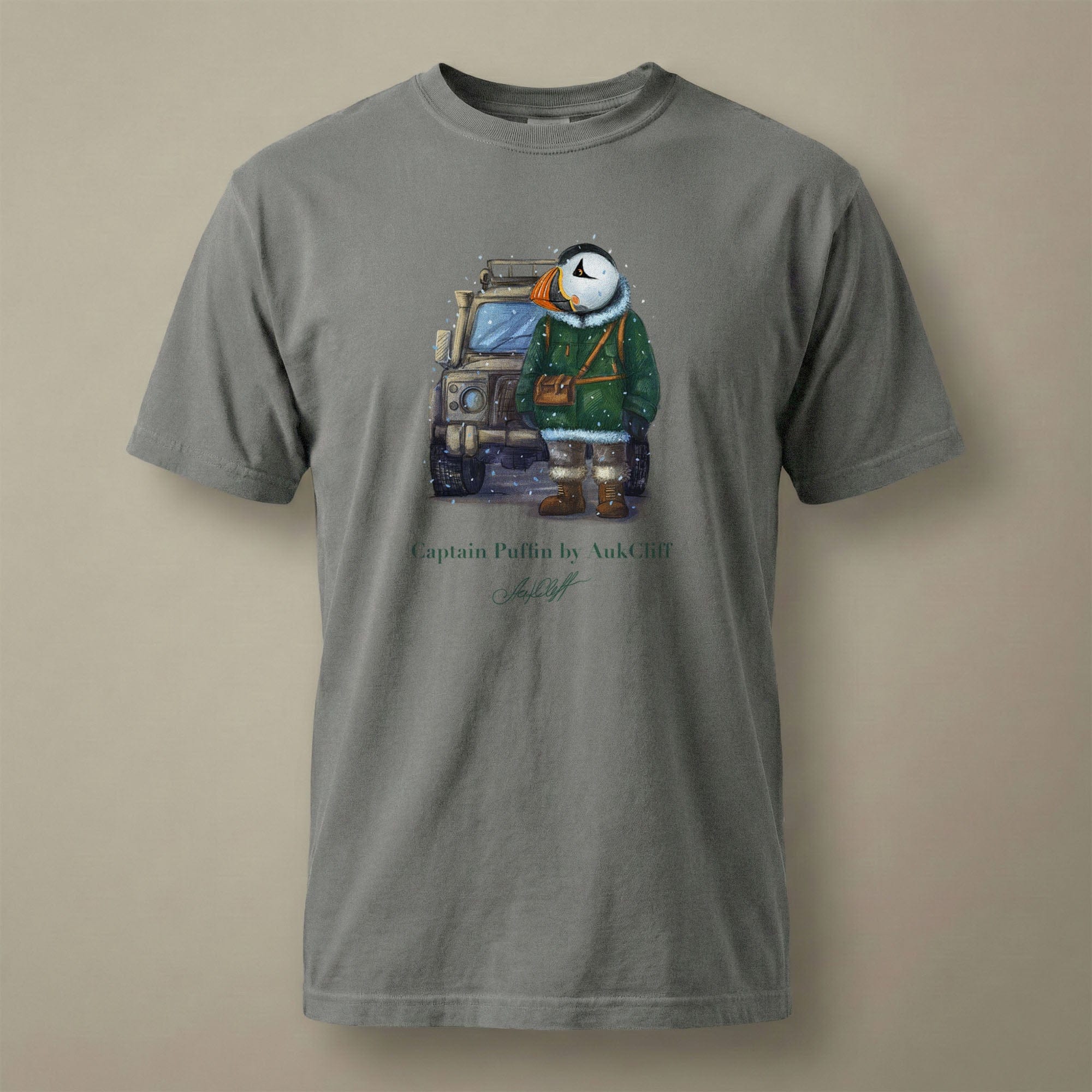 AukCliff Captain Puffin T-shirt Grey / S Captain Puffin™ Polar Explorer Comfort Colors T-shirt
