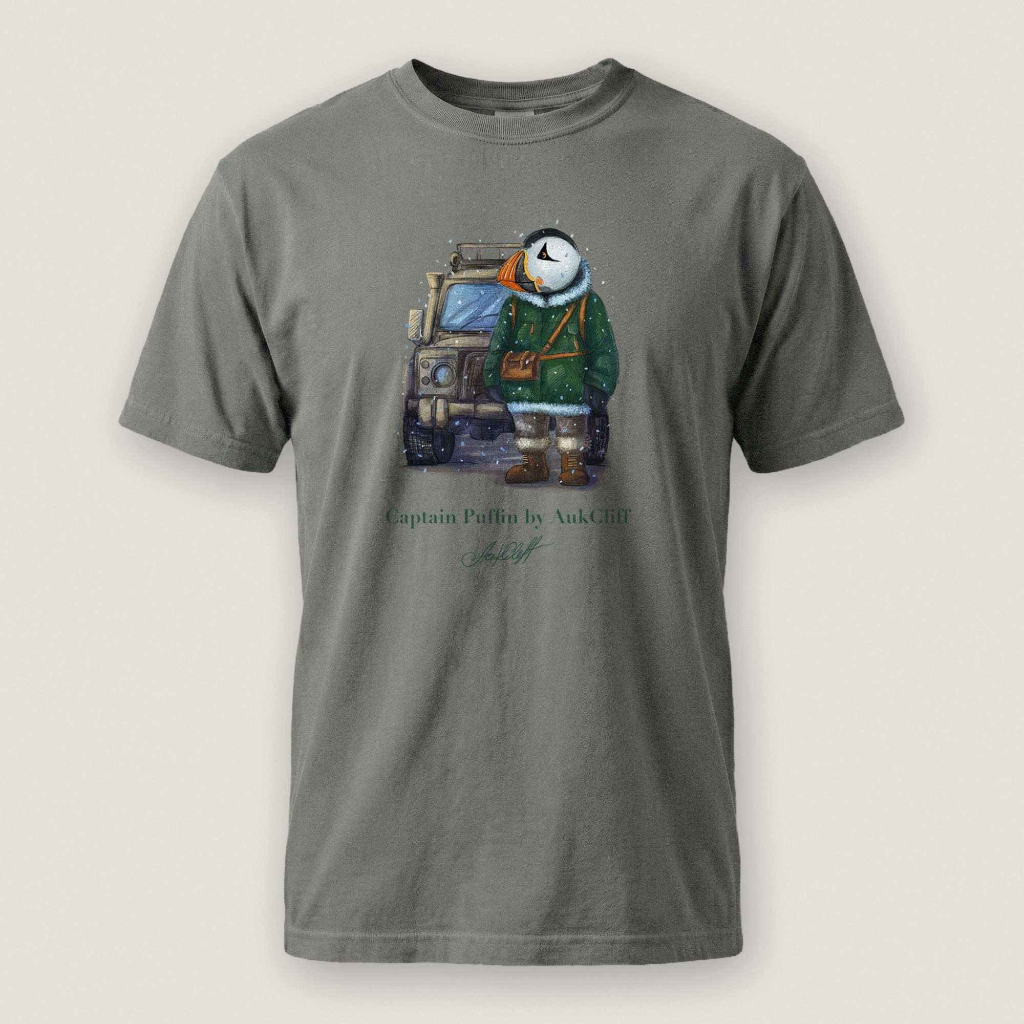 AukCliff Captain Puffin T-shirt Grey / S Captain Puffin™ Polar Explorer Comfort Colors T-shirt